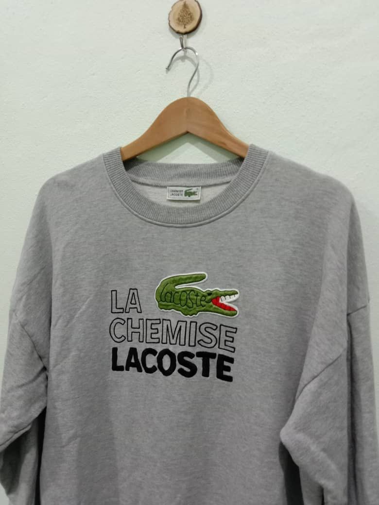 Lacoste VINTAGE LACOSTE SWEATSHIRTS BIG LOGO Size US L / EU 52-54 / 3 - 3 Thumbnail
