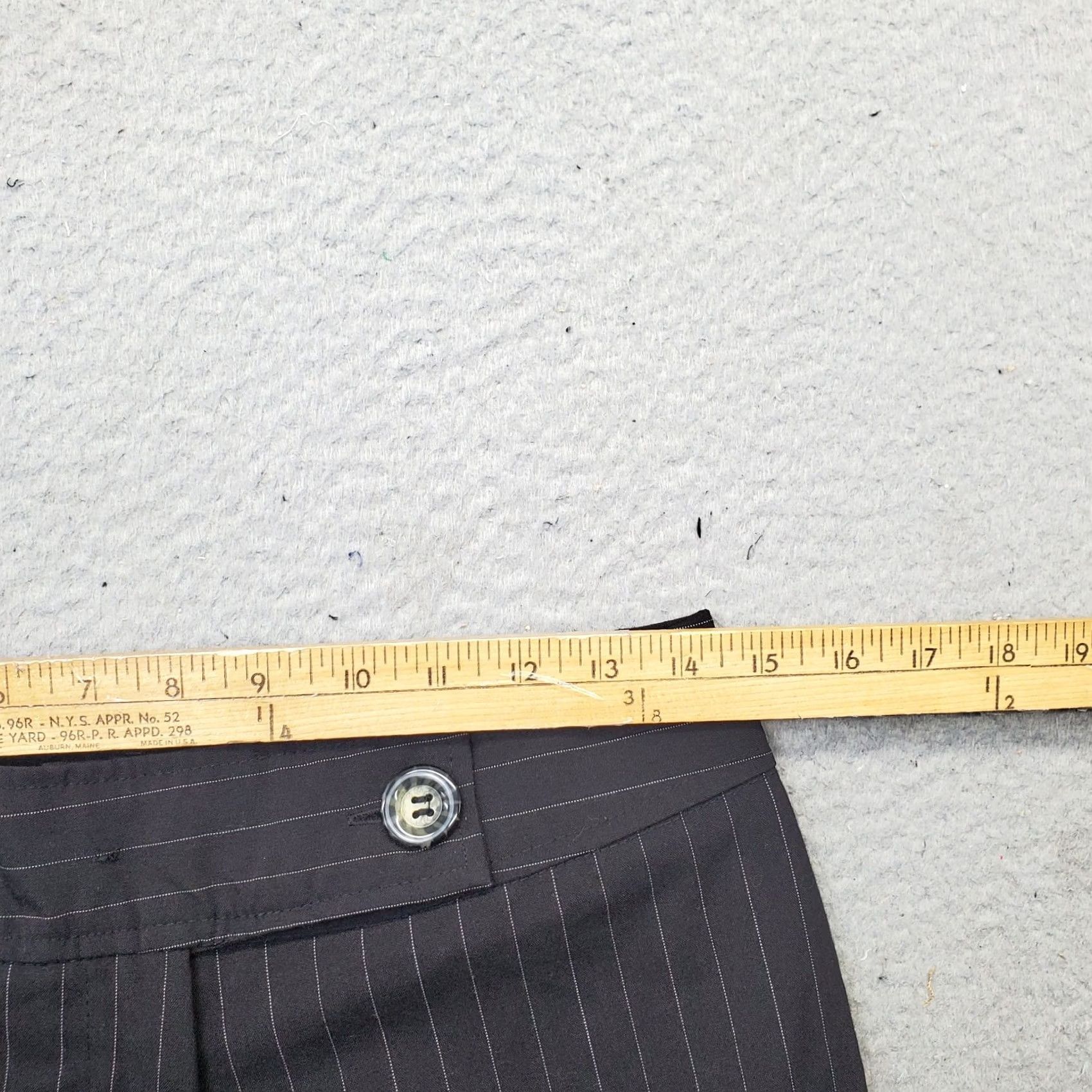 Vintage Style&co. Dress Pants Womens Size 6 Multi Pinstripe Stretch Flat Front Ankle Button Size 28" / US 6 / IT 42 - 5 Thumbnail