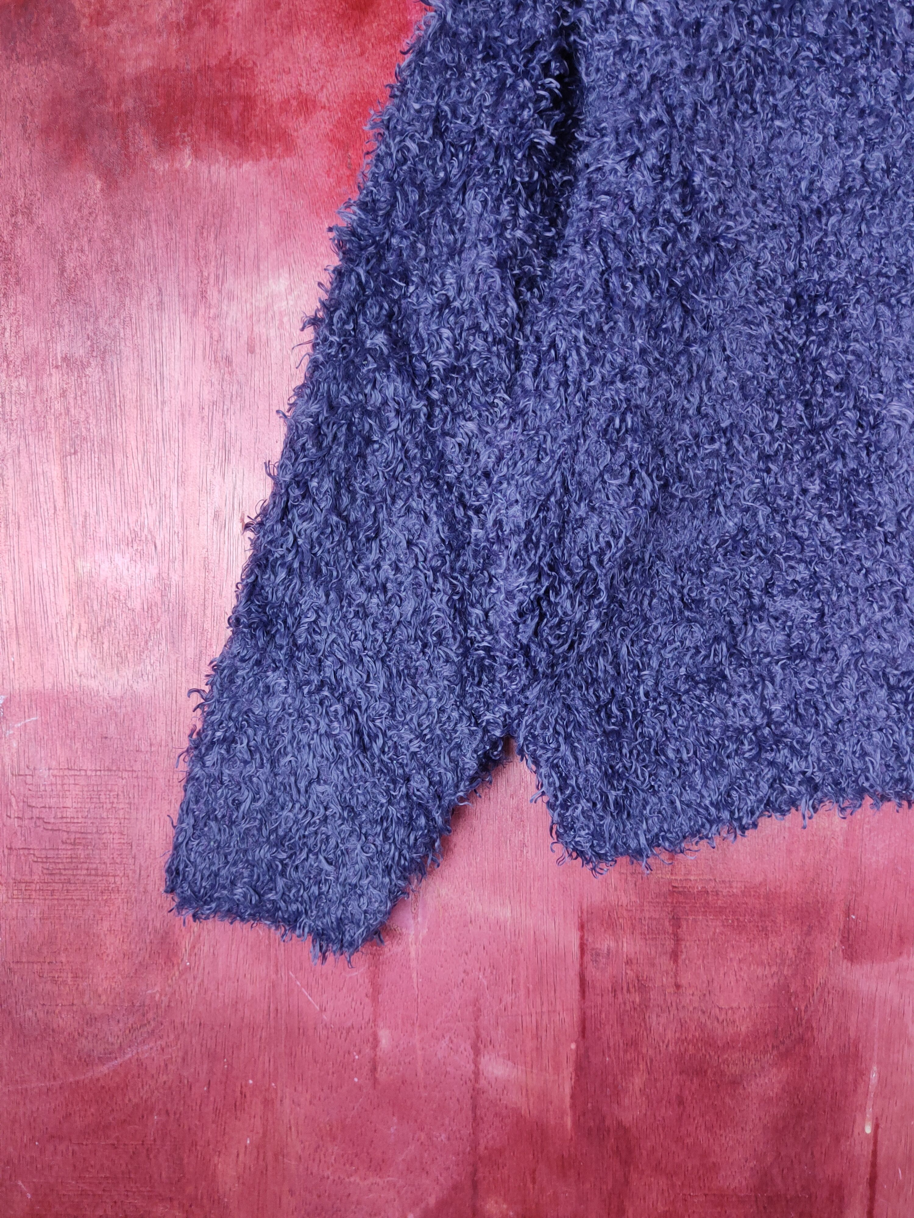 Vintage Mounue Purple Shag Shaggy Fur Mohair Knitwear #S1973 Size M / US 6-8 / IT 42-44 - 4 Thumbnail