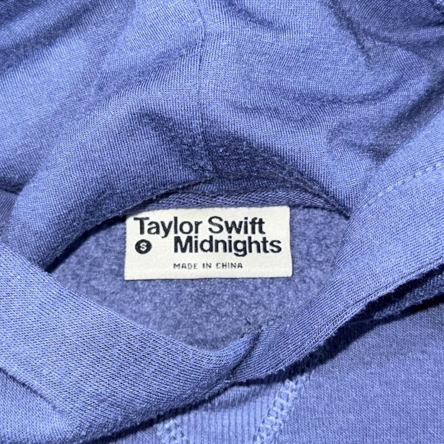 Vintage Taylor Swift Midnights Hoodie Women’s Small Blue Pullover Fleece Graphic Album Size S / US 4 / IT 40 - 3 Thumbnail
