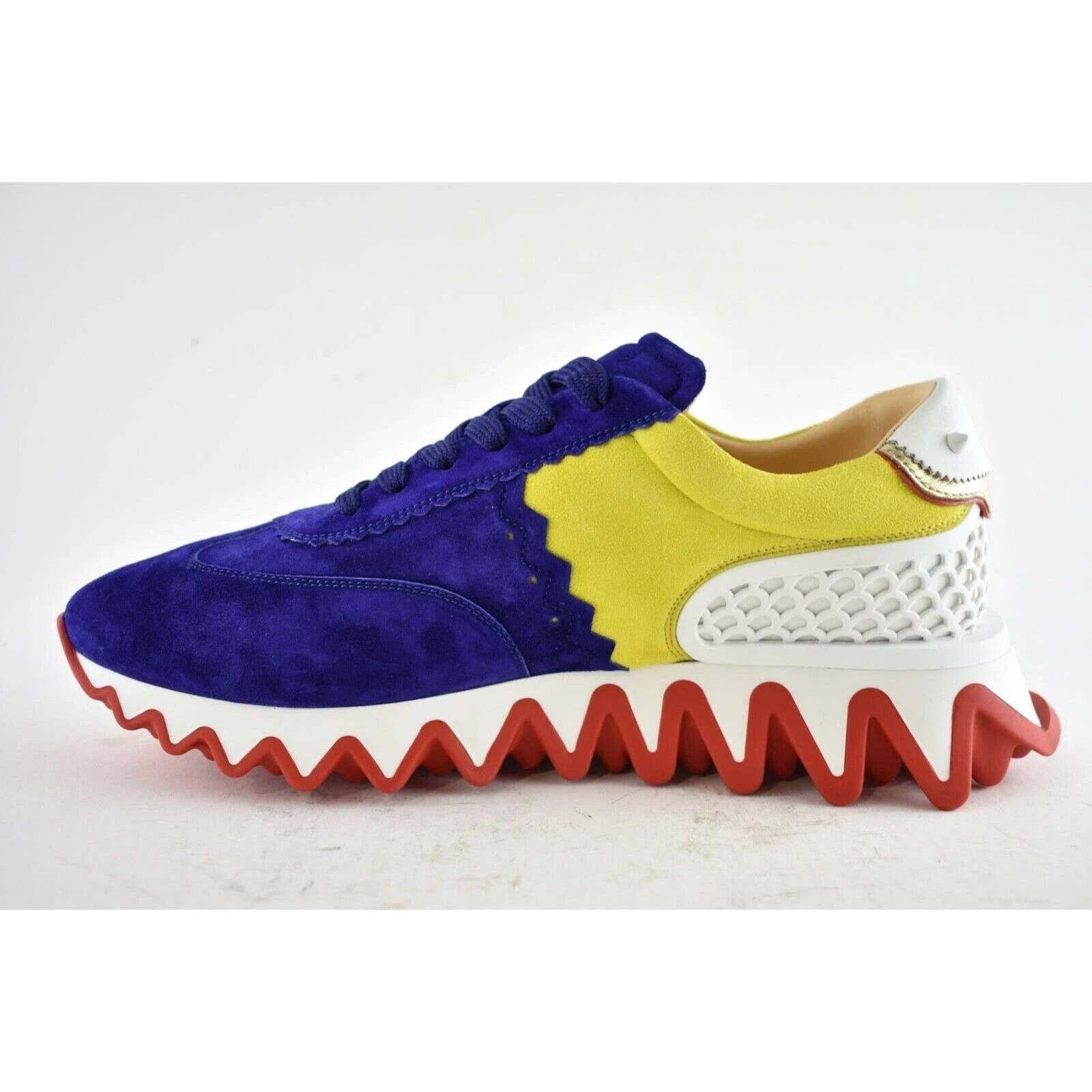 Christian Louboutin Christian Louboutin Blue Red Platform Low Top Sneaker 43 10 Size US 10 / EU 43 - 8 Thumbnail