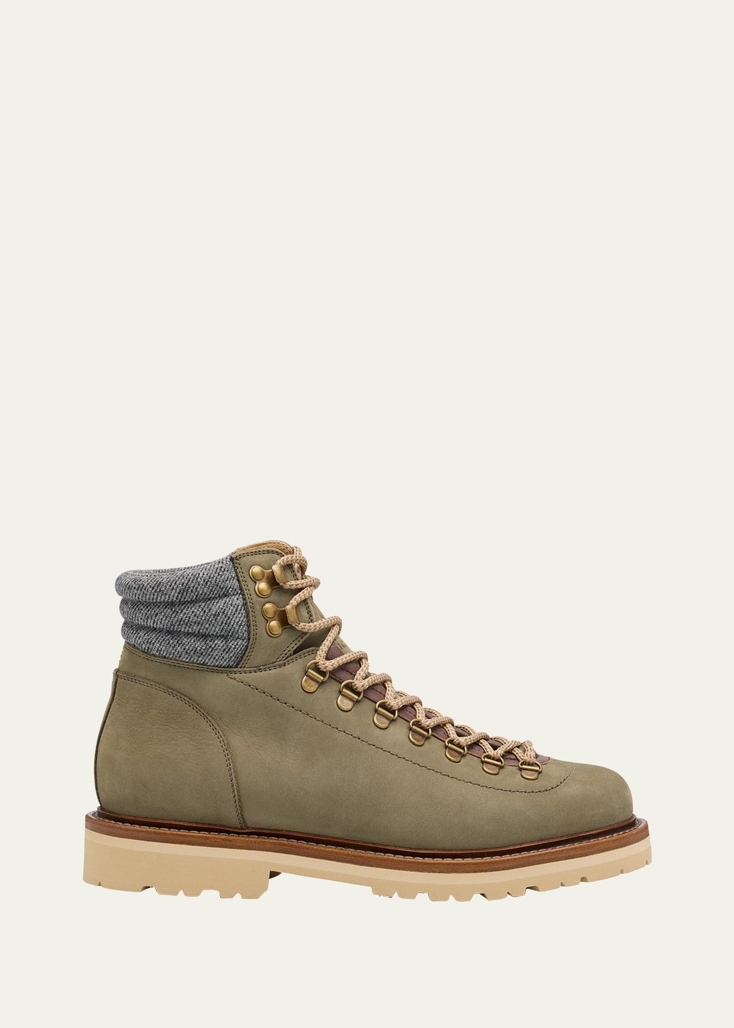 Brunello Cucinelli Nubuck Alpine Hiking Boots Khaki Size US 9.5 / EU 42-43 - 1 Thumbnail