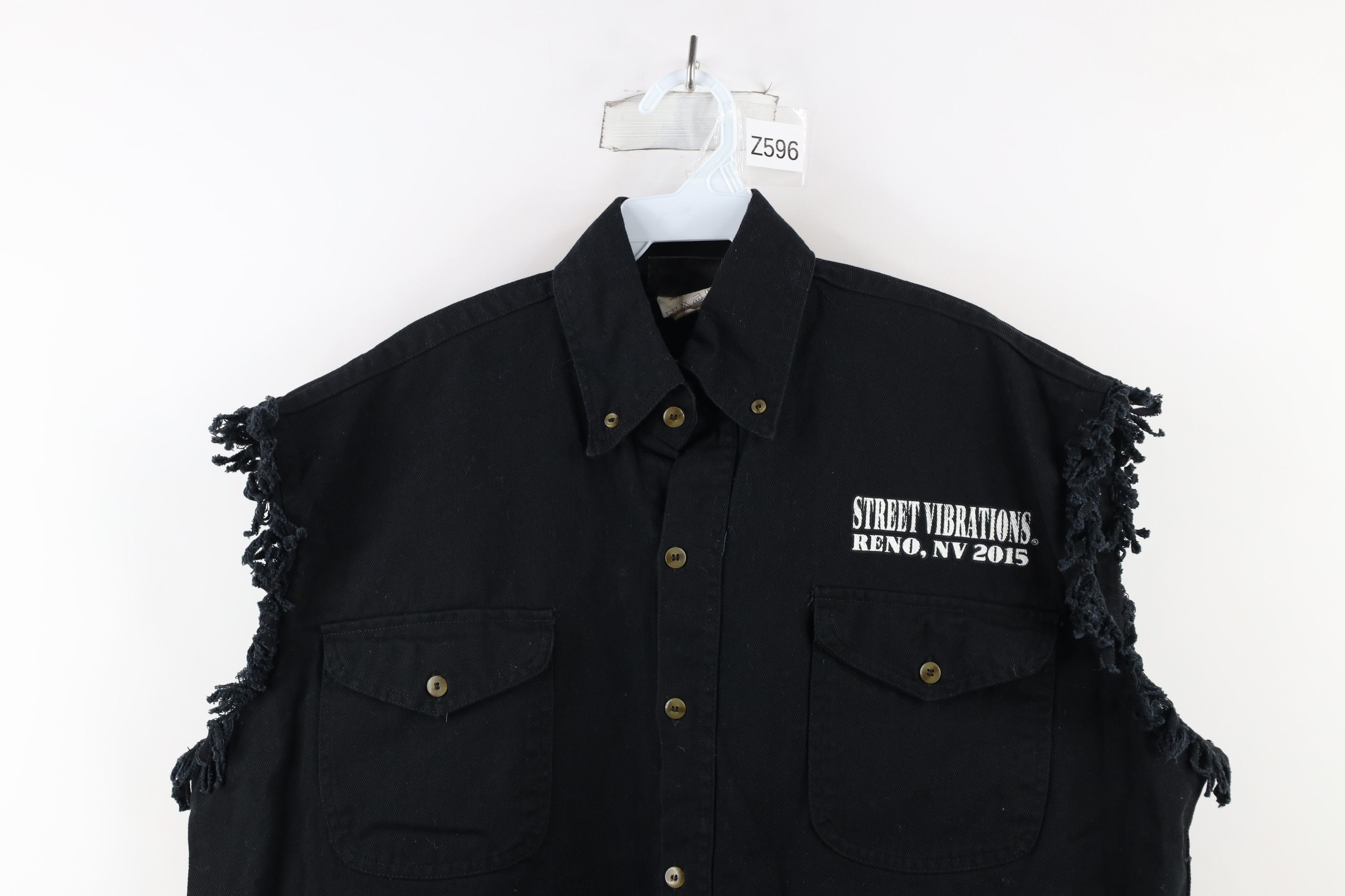 Vintage Vintage Y2K Work Sucks Motorcycle Clown Cut Off Shirt Size US XXL / EU 58 / 5 - 2 Thumbnail