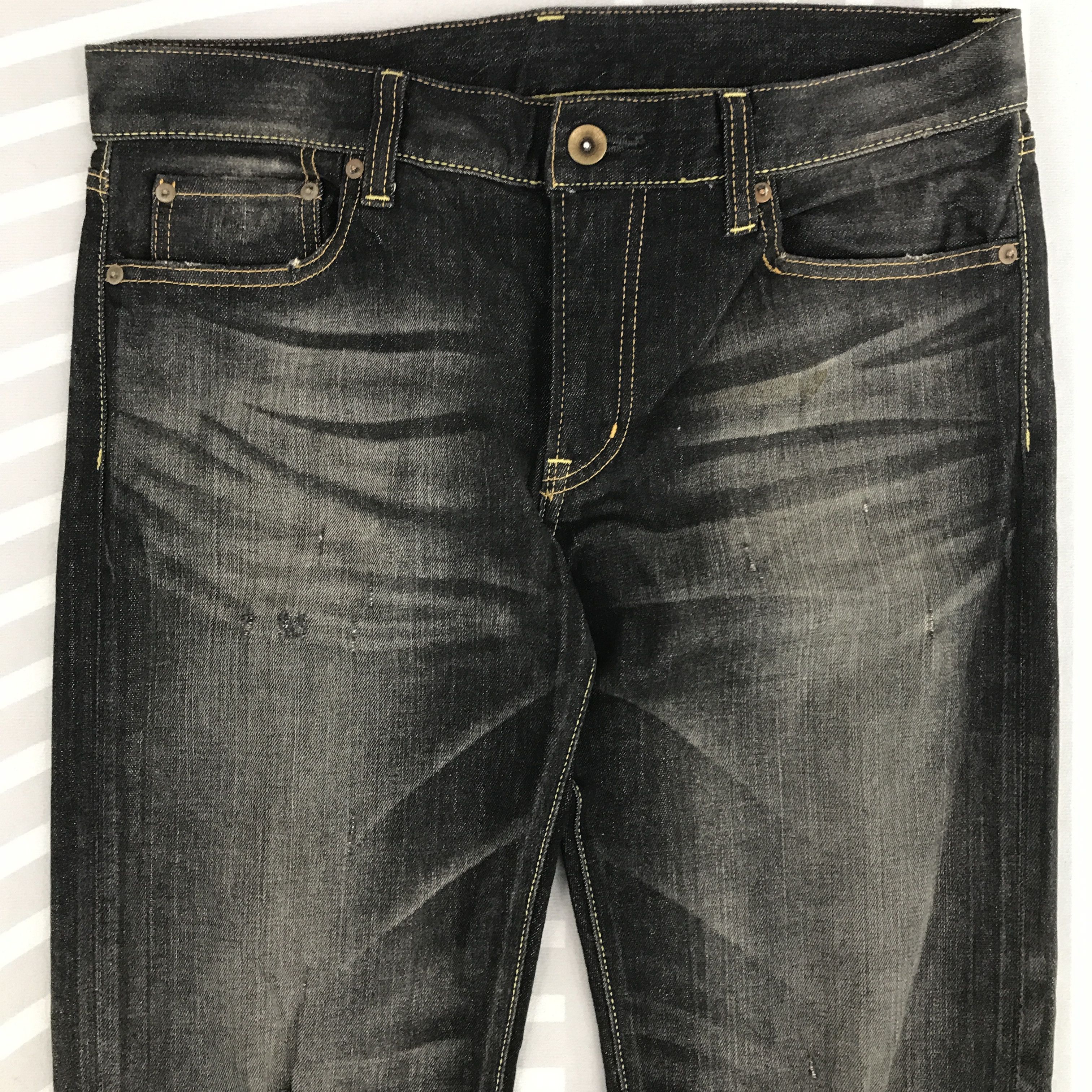 Japanese Brand × Vintage Vintage Japan black denim Distressed denim jeans pants Size US 34 / EU 50 - 2 Thumbnail