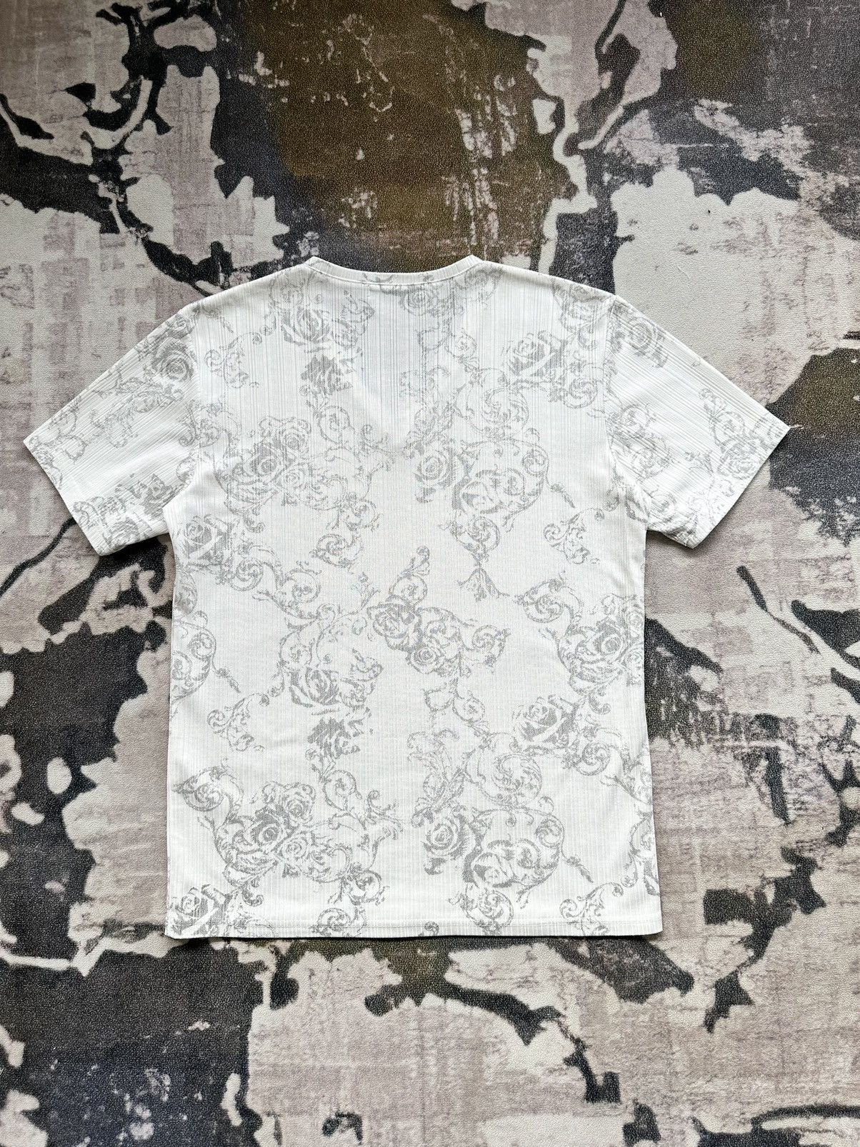 Tornado Mart 00's Tornado Mart floral overprinted mesh tee Size US M / EU 48-50 / 2 - 3 Thumbnail