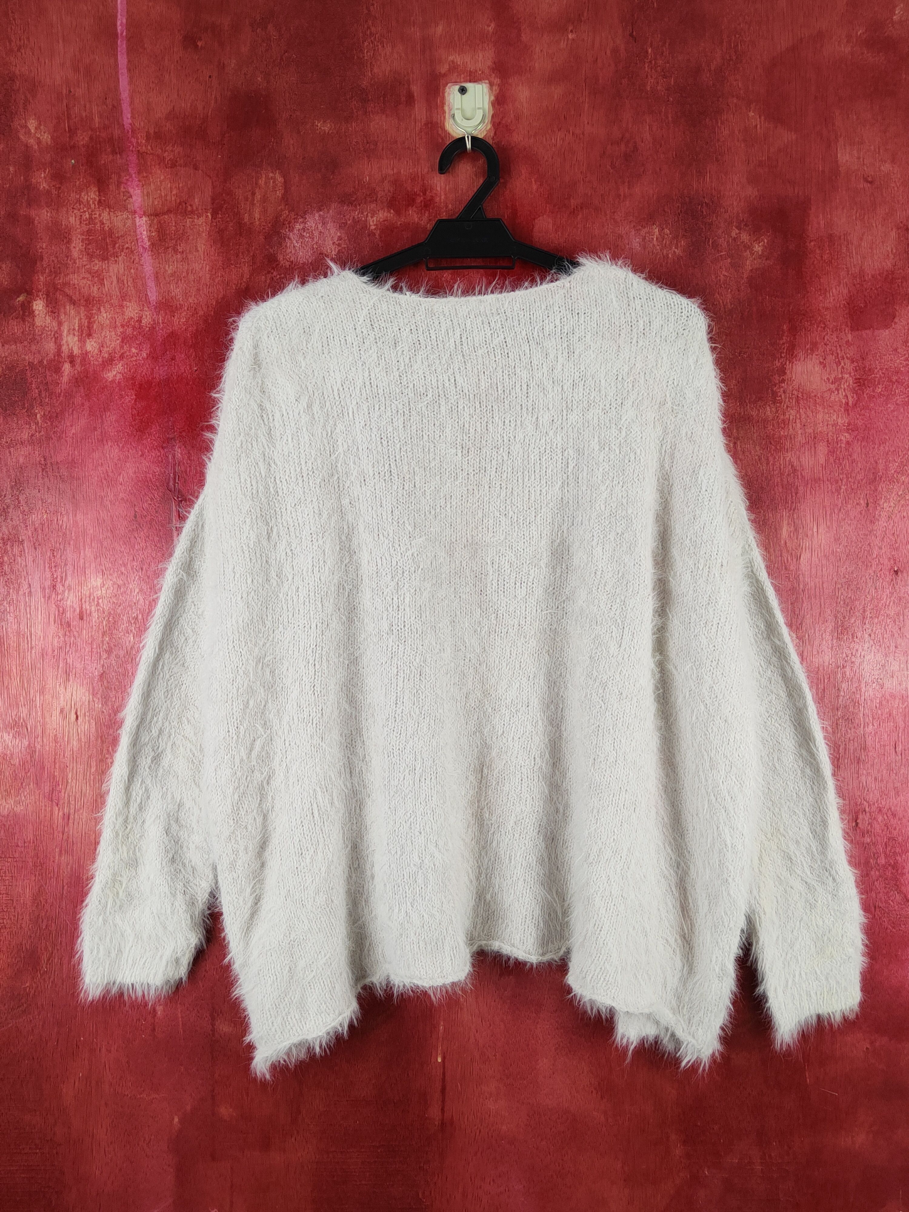 Japanese Brand × Vintage Archives Light Gray Fur Mohair Knitwear Cardigan Vintage Size M / US 6-8 / IT 42-44 - 7 Thumbnail