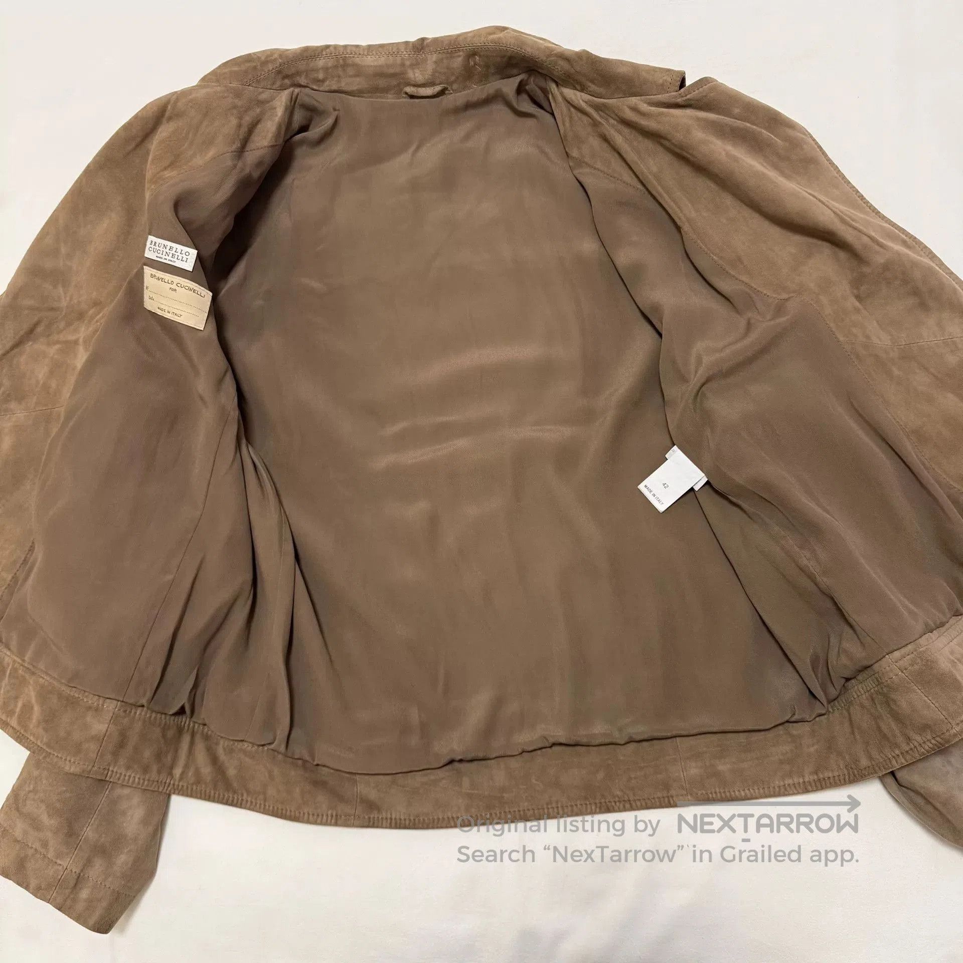 Brunello Cucinelli Brunello Cucinelli Suede Leather Jacket. Size US M / EU 48-50 / 2 - 2 Thumbnail