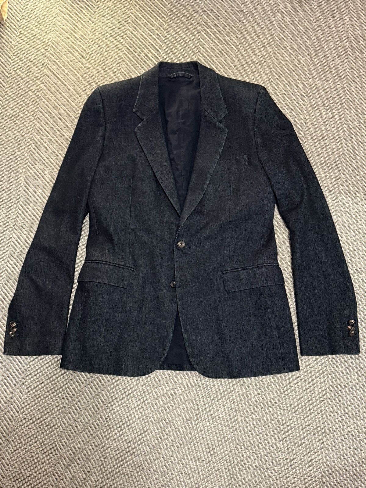 Maison Margiela Maison Margiela Slim Denim Tailored Blazer Size 50S - 1 Thumbnail