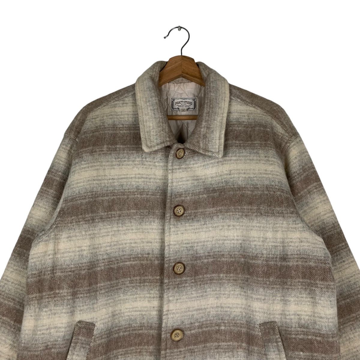 Flannel PRACT STUDIO Wool Rayon Flannel Jacket #1308-C59 Size US M / EU 48-50 / 2 - 2 Thumbnail
