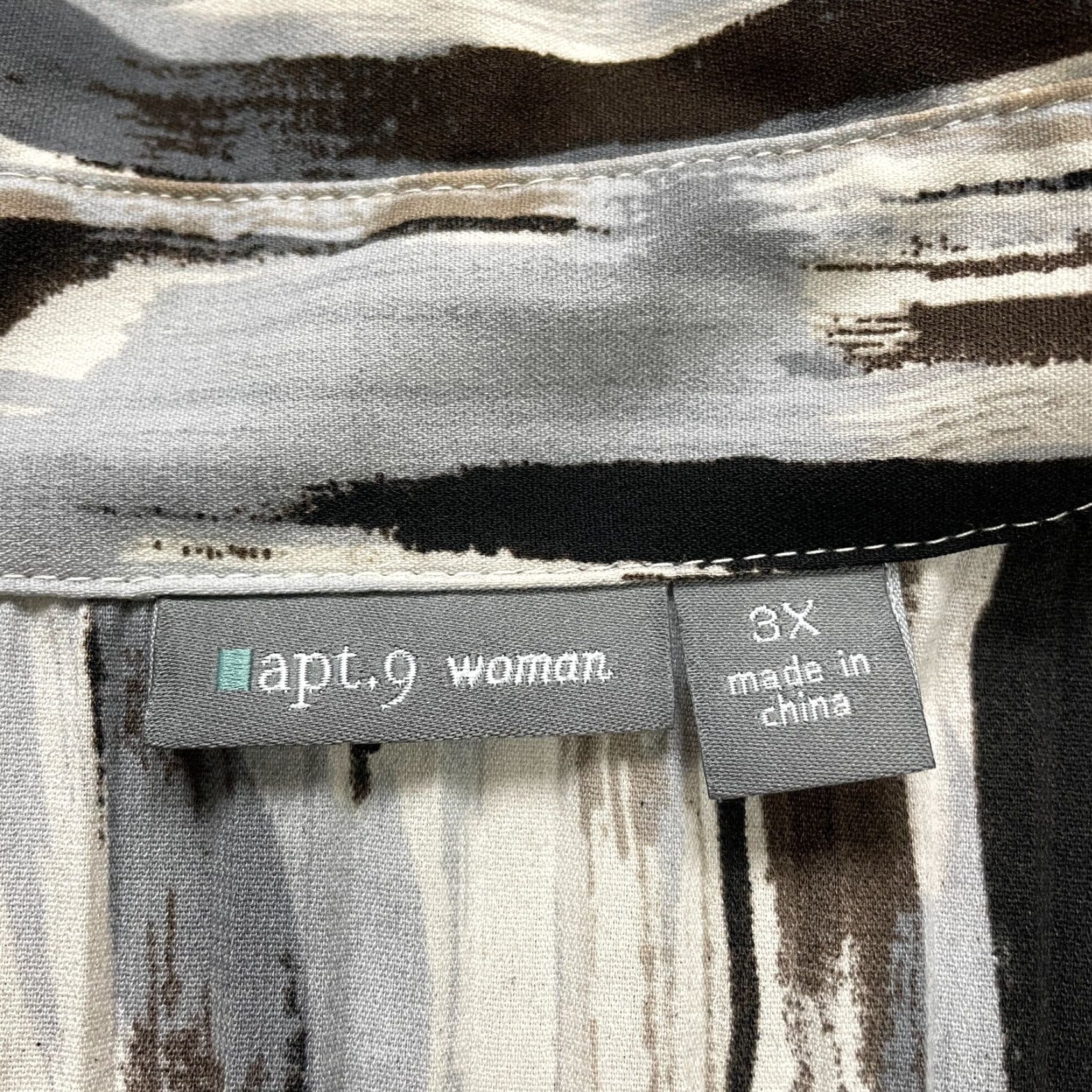 Apt. 9 Apt.9 Button Up Shirt Womens 3XL Multicolor Abstract Bell Long Sleeve Casual Size XXL / US 16-18 / IT 52-54 - 4 Thumbnail