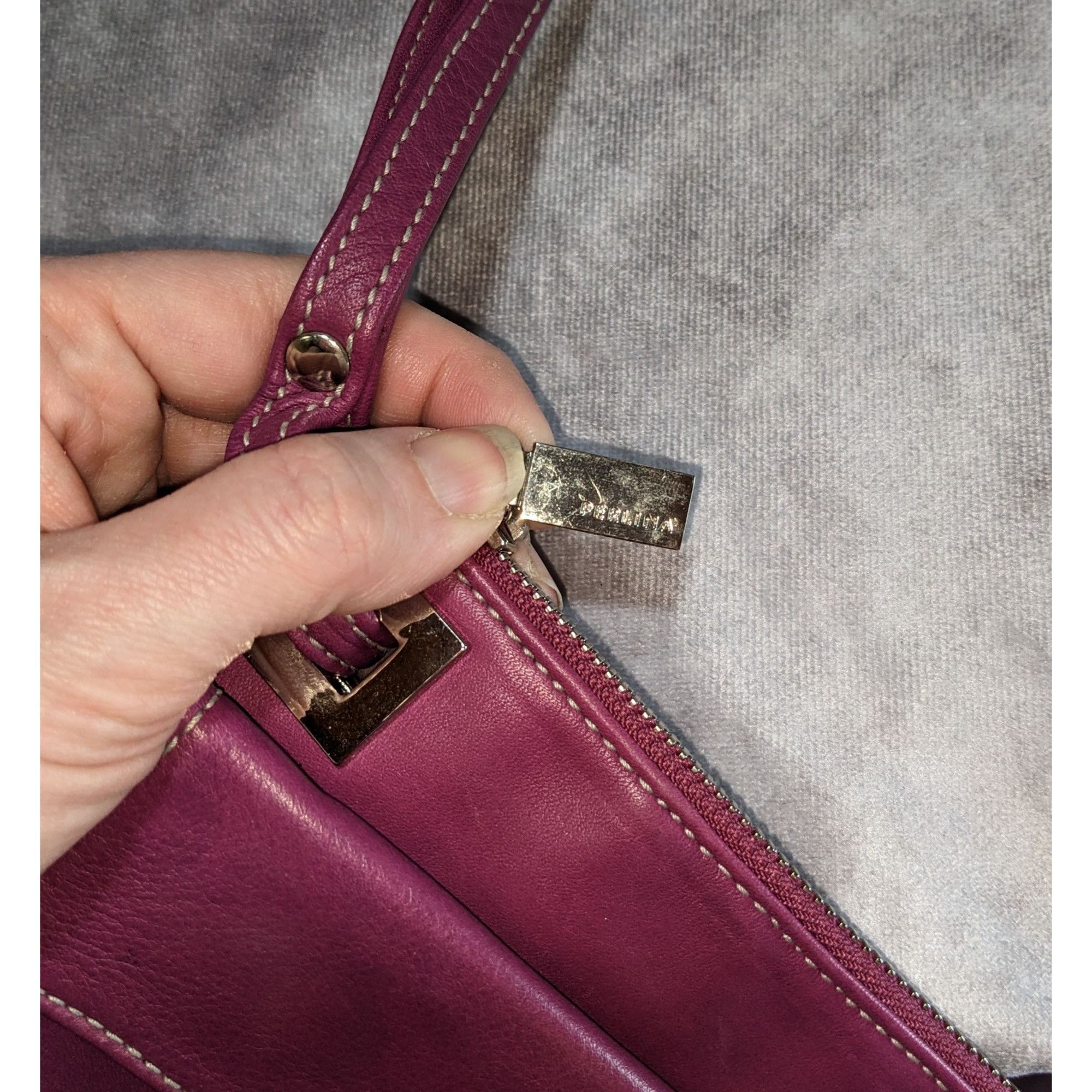 Other Perlina Purple Leather Wristlet Clutch With Silver Hardware Size ONE SIZE - 4 Thumbnail