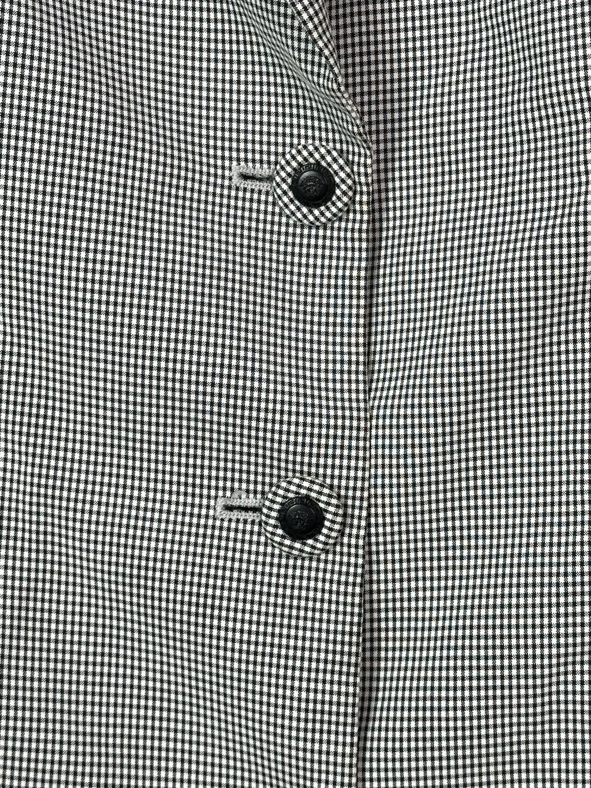 Versace Jeans Couture × Vintage Versace Jeans Couture Vintage Mini Check Print Cotton Blazer Size M / US 6-8 / IT 42-44 - 5 Thumbnail
