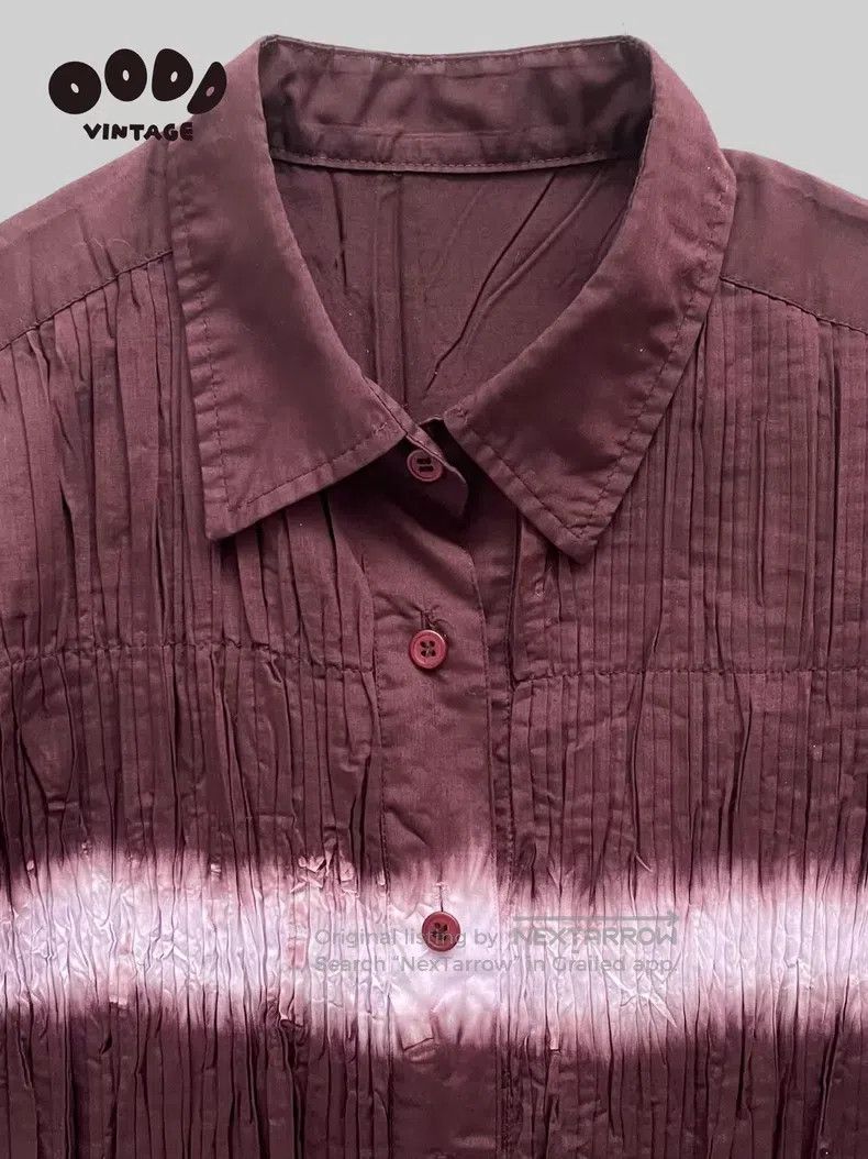 Issey Miyake Issey Miyake Main Line Tie Dye Ruffle Shirt Size L / US 10 / IT 46 - 5 Thumbnail