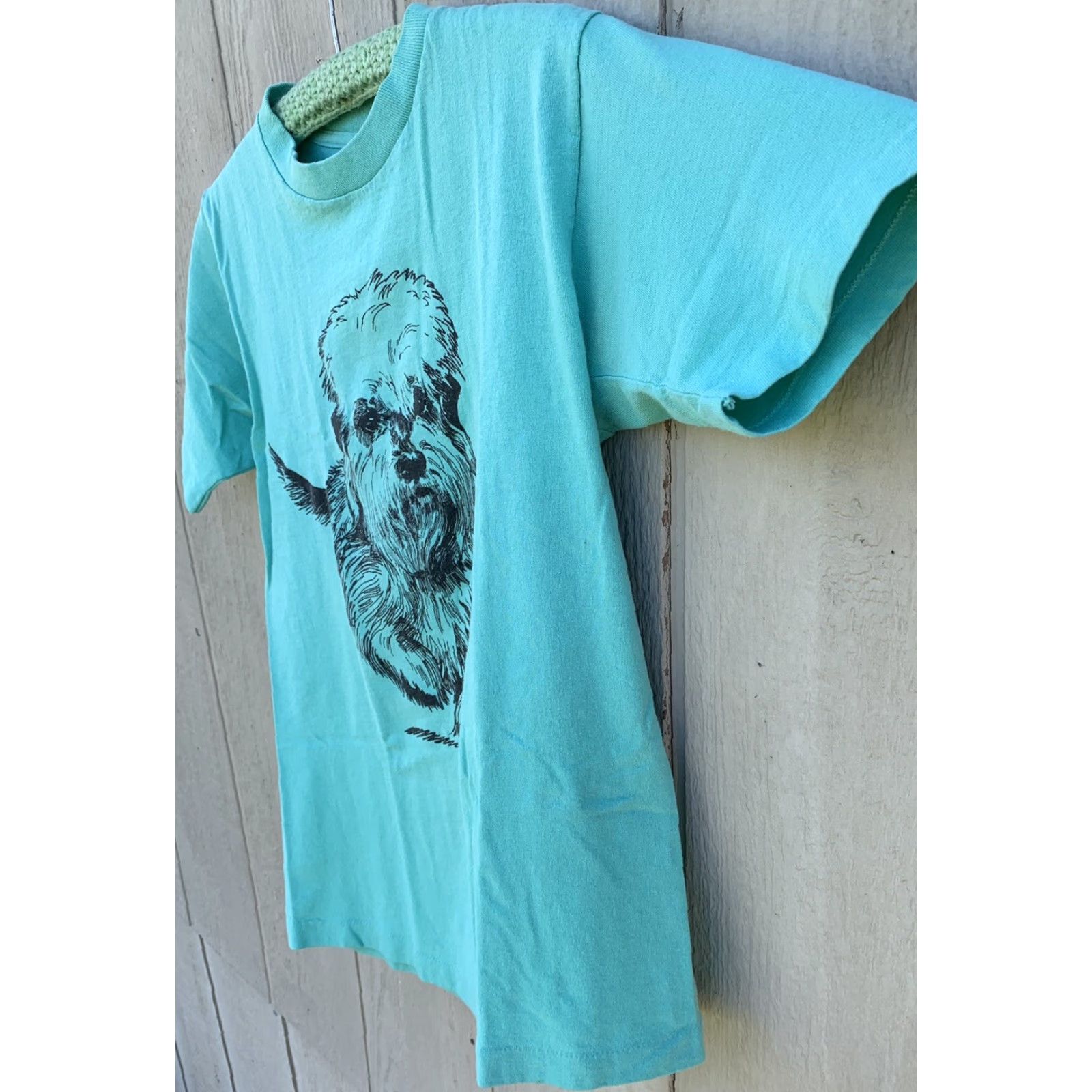 Anvil vintage Anvil shirt Mens S Green 1980s Coming and Going dog graphic tee Size US S / EU 44-46 / 1 - 7 Thumbnail