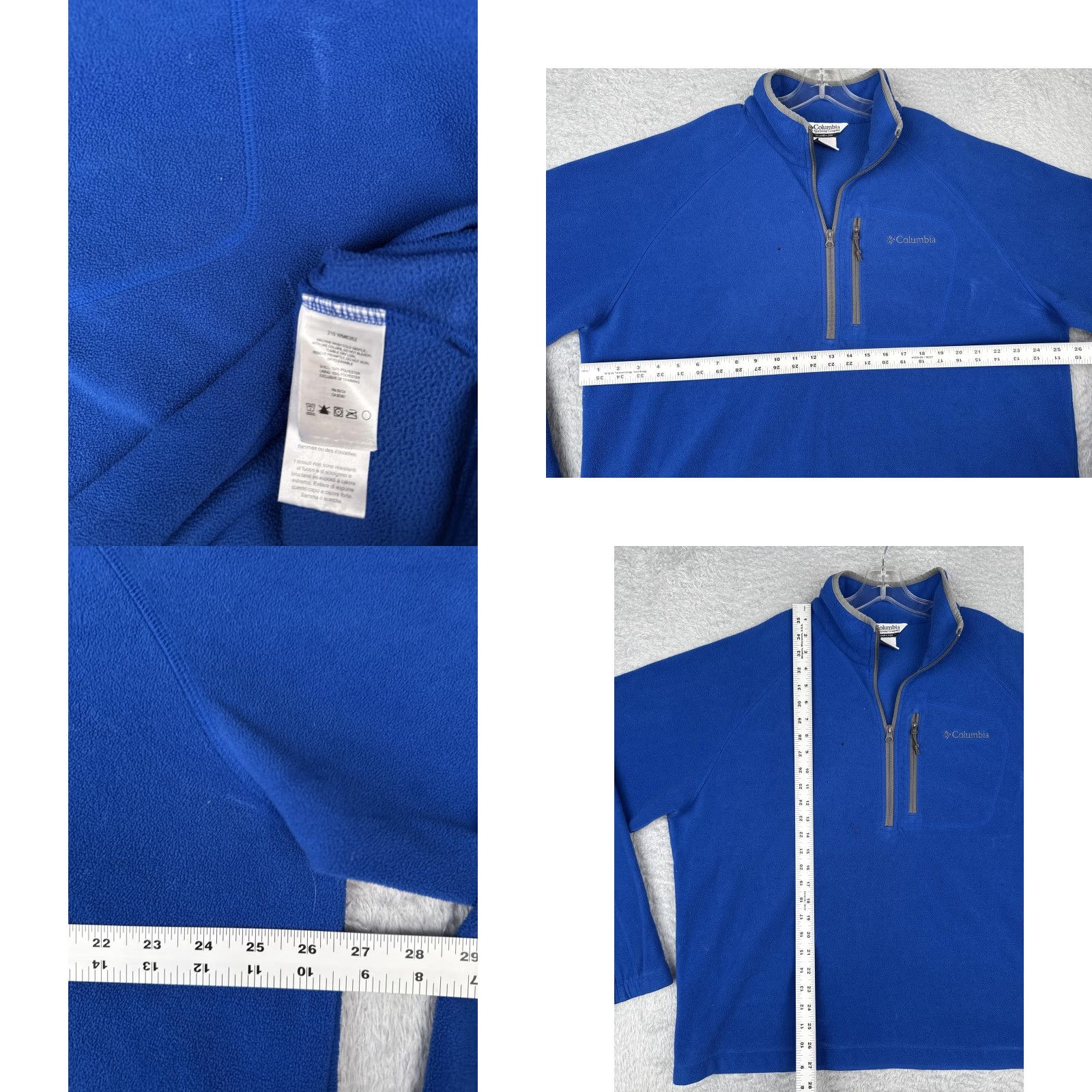 Vintage Columbia Sweater Mens 2XL Blue Fleece Half Zip Pullover Chest Pocket Outdoors Size US XXL / EU 58 / 5 - 8 Thumbnail