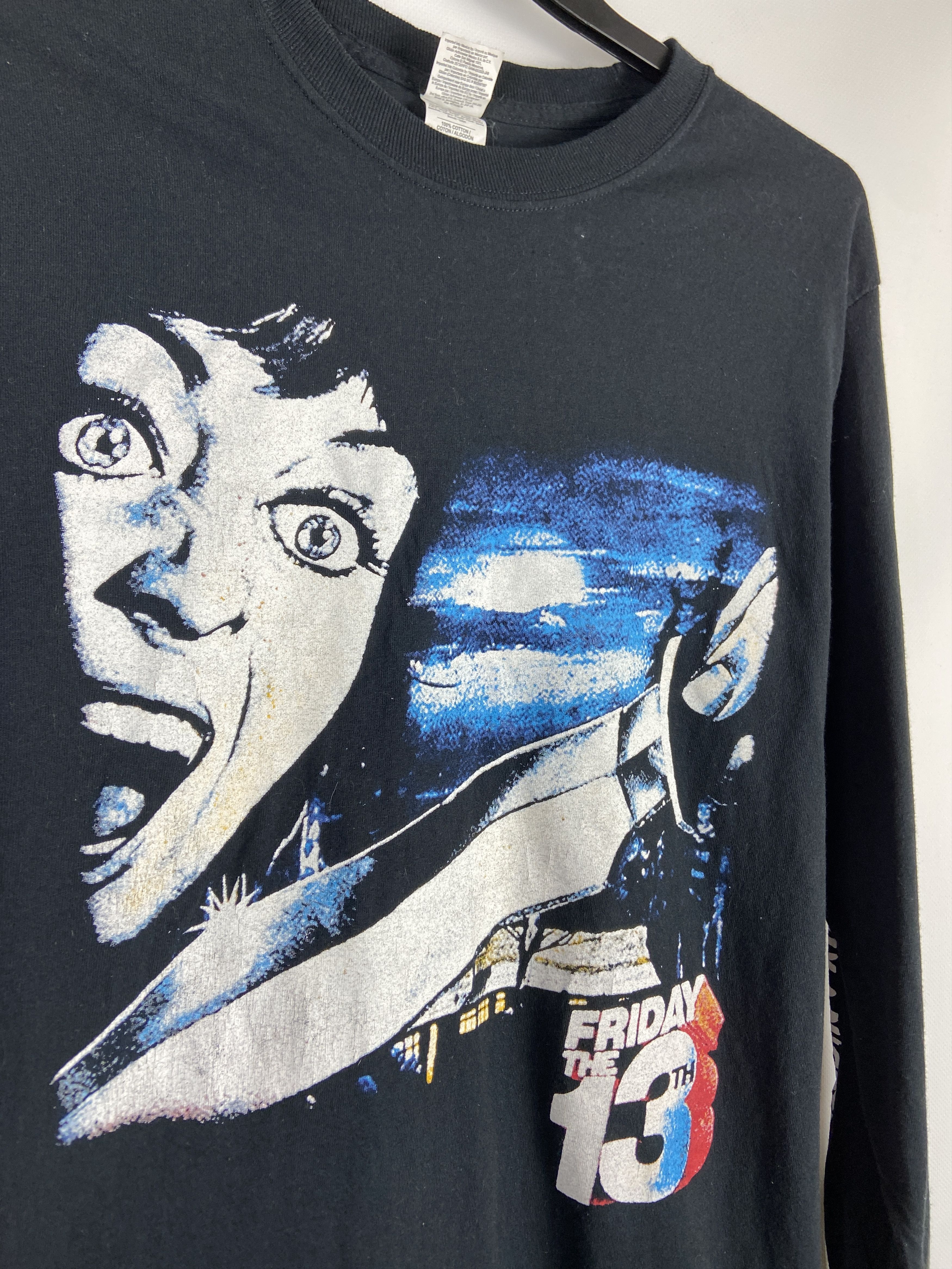 Vintage Vintage Black Long Sleeve 13 Friday Jason Movie Big Print Size US M / EU 48-50 / 2 - 5 Thumbnail