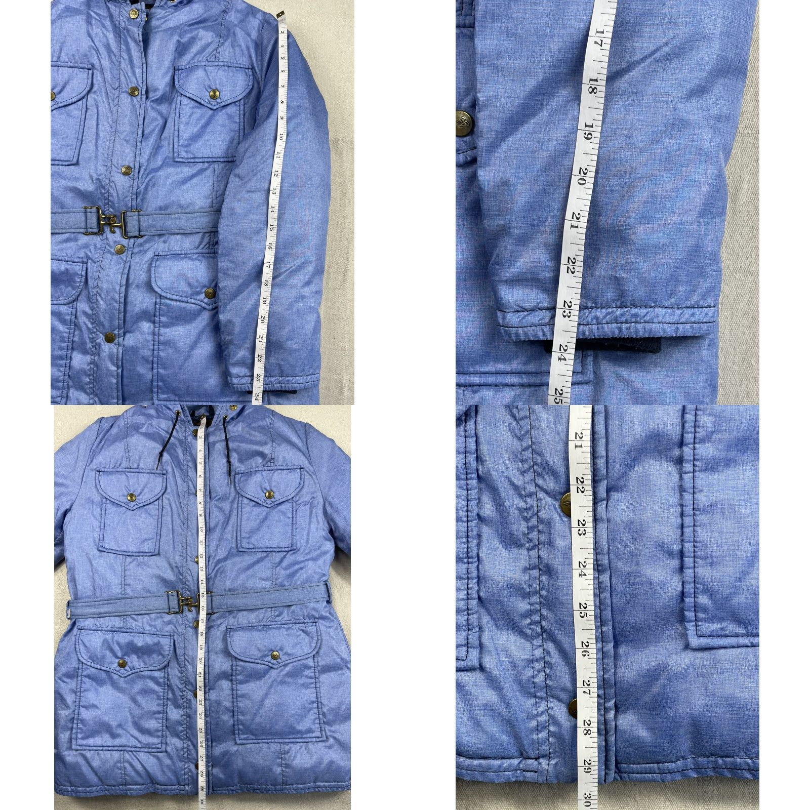 Eddie Bauer VINTAGE Eddie Bauer Down Parka Jacket Coat - Women's L Blue, Hooded Winter Coat, Waist Cinch, Cuff Snaps, Outdoor Apparel - Mens? Womens Size L / US 10 / IT 46 - 8 Thumbnail