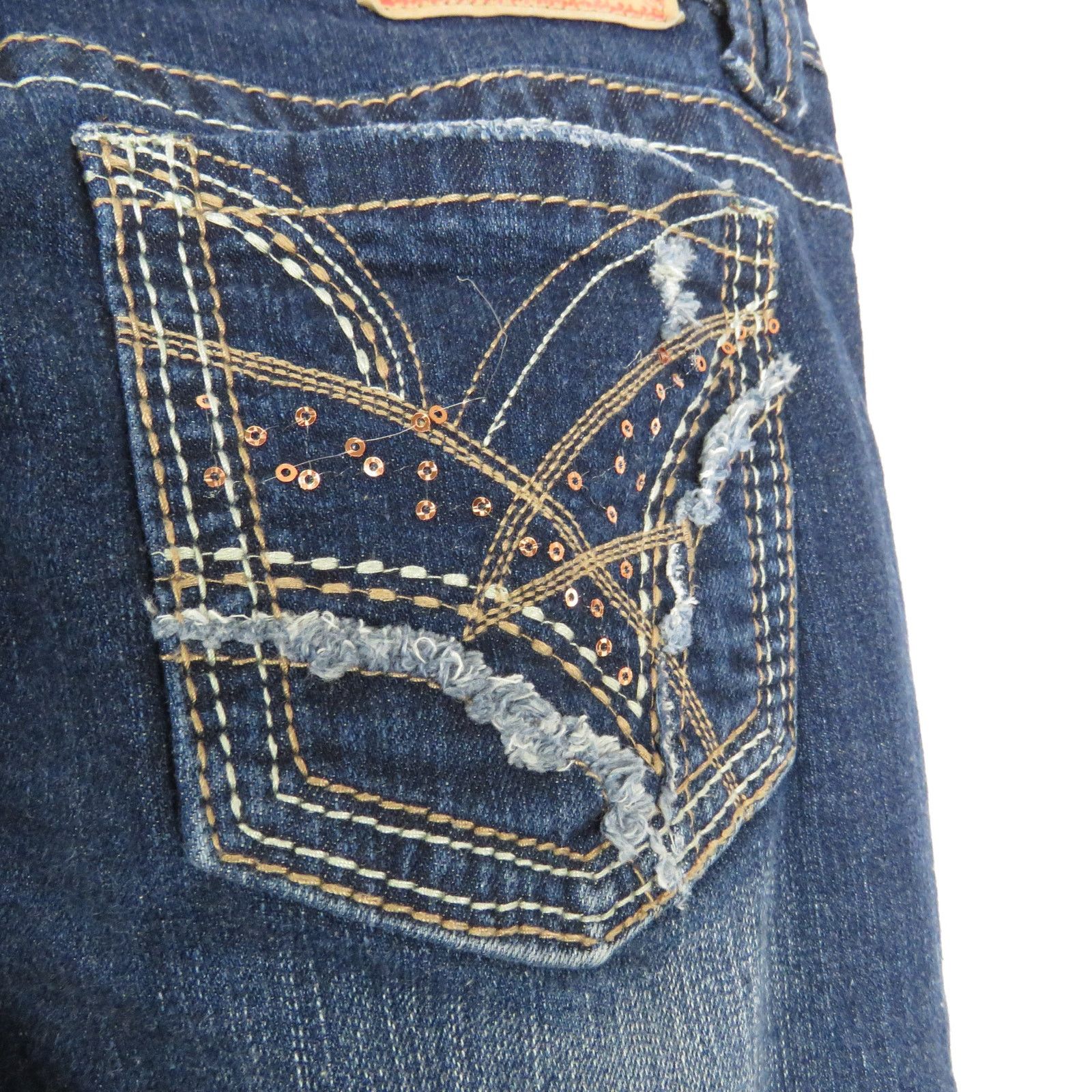 Vintage Amethyst Y2k Low Rise Flared Jeans Waist 30" Bling Sequin Size 30" / US 8 / IT 44 - 5 Thumbnail