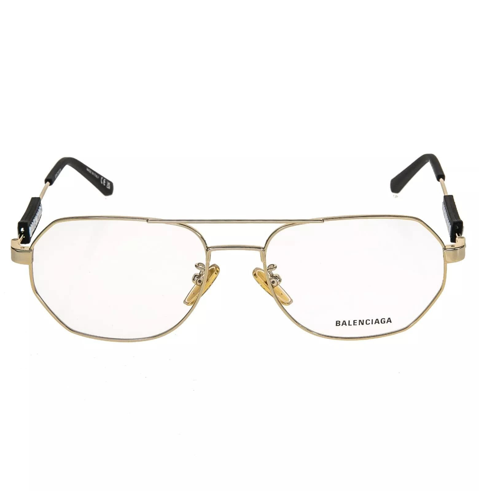 Balenciaga BALENCIAGA TAG 0117 Gold Black Unisex Eyeglass GG0117O 003 Size ONE SIZE - 7 Thumbnail