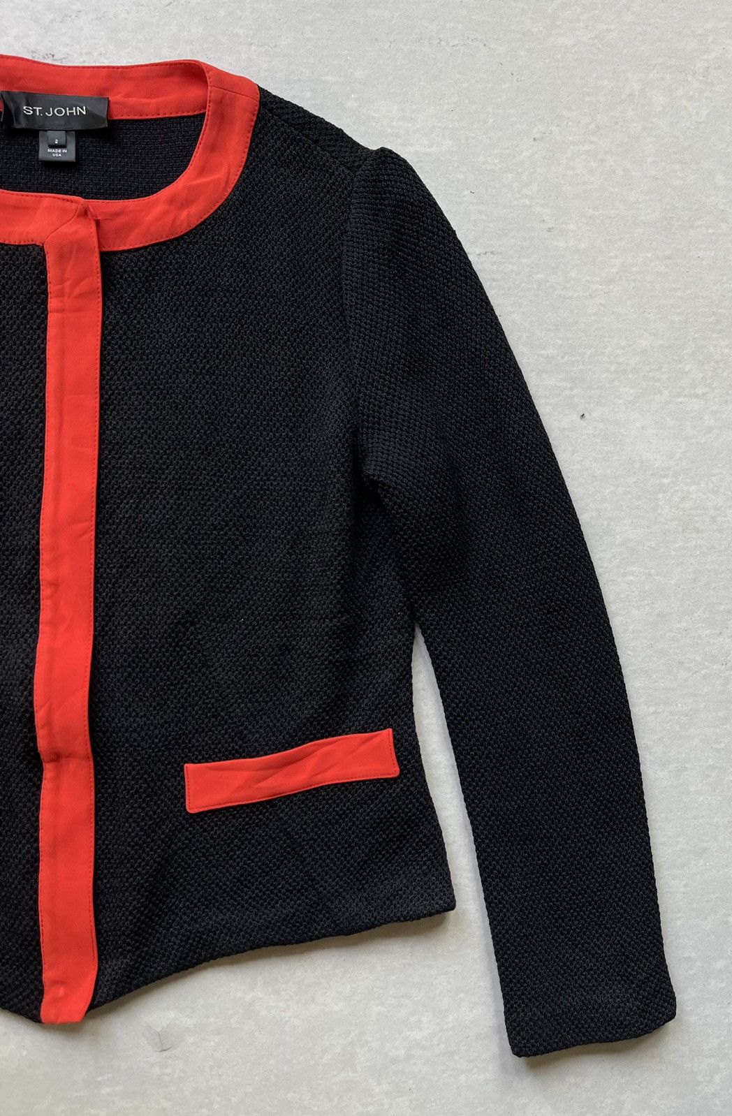 St. John ST. JOHN USA WOMEN'S KNIT JACKET ZIP UP Size S / US 4 / IT 40 - 3 Thumbnail