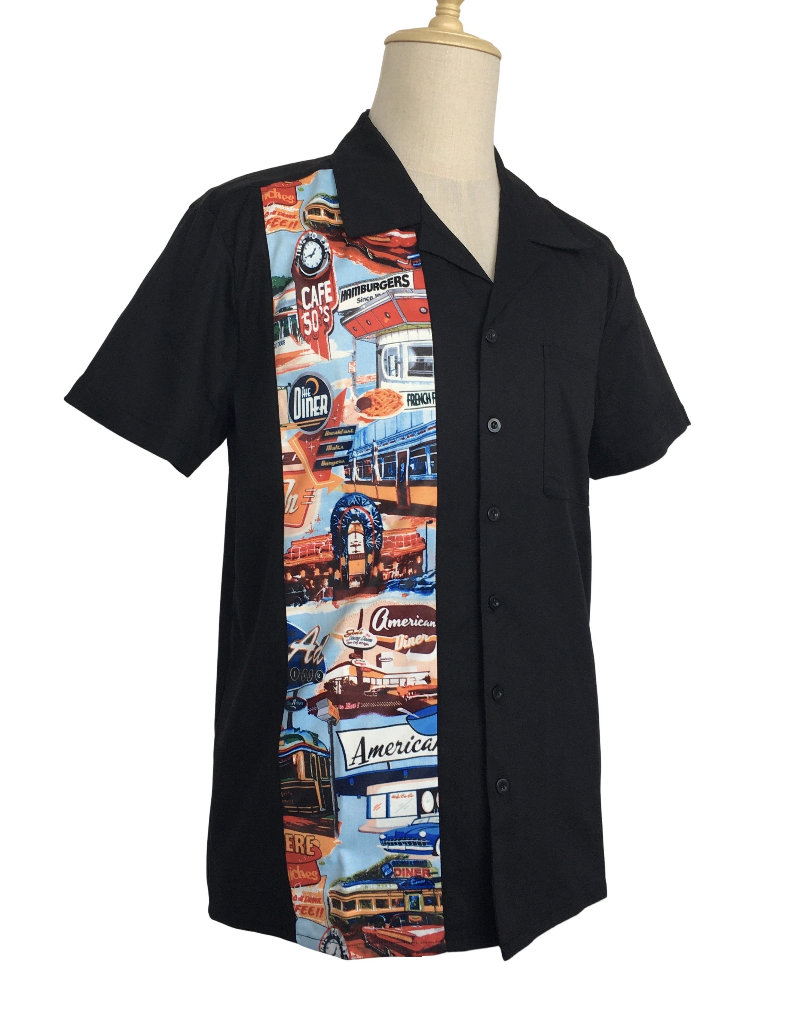 Other Men's Casual Shirts 1950's Retro Vintage Tops Cars Pattern Size US XL / EU 56 / 4 - 2 Thumbnail