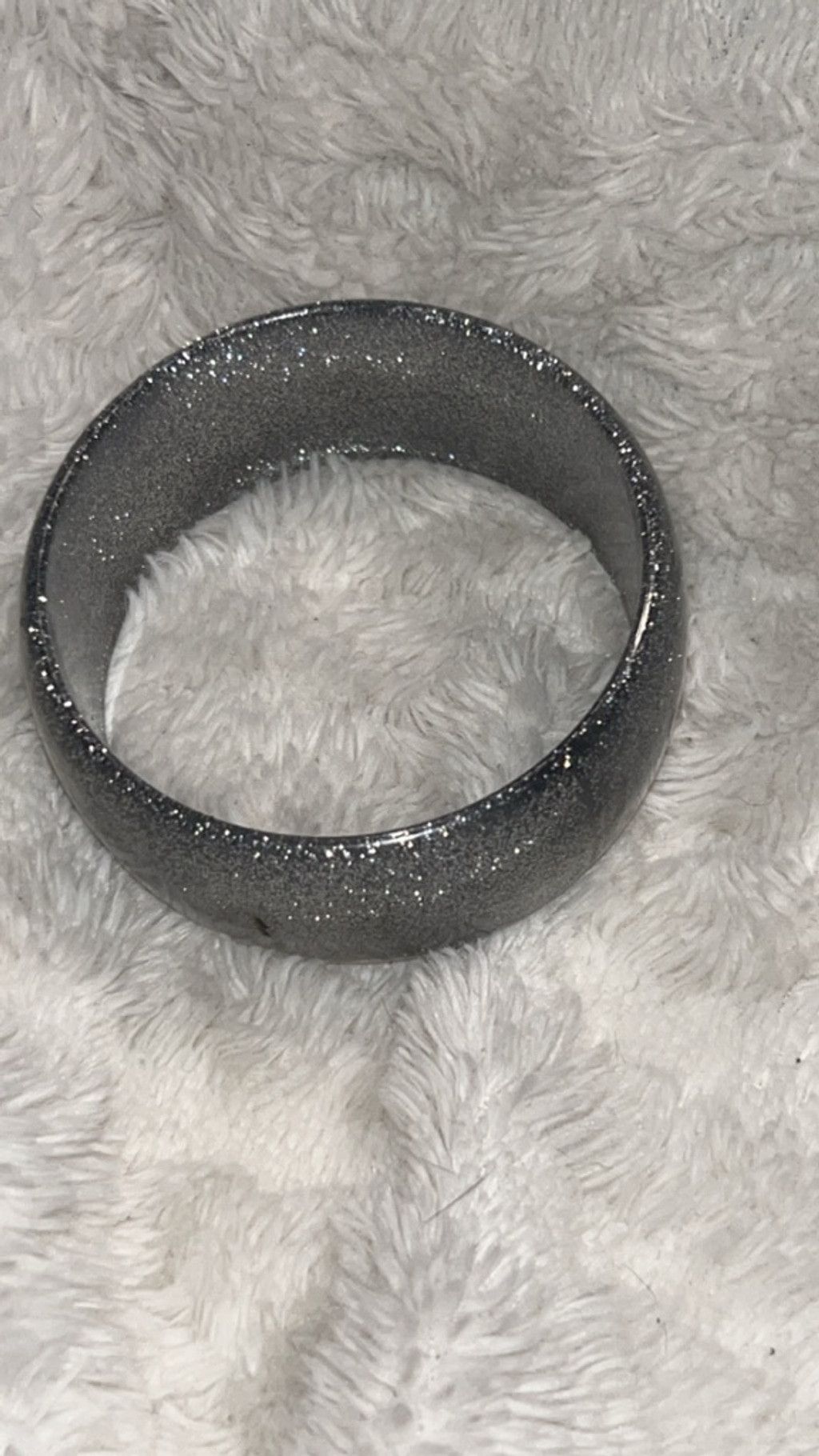 The Unbranded Brand Women's Unbranded Bracelet One Size Silver Glitter Bangle Size ONE SIZE - 3 Thumbnail