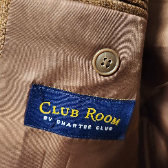 Club Room Club room men's 100%lambswool sport coat jacket blazer 43R Size 42R - 2 Thumbnail