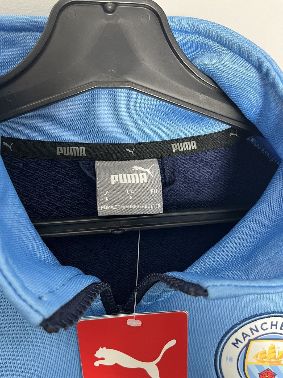 Puma Puma Manchester City zip sweatshirt with tags soccer footbal Size US L / EU 52-54 / 3 - 6 Thumbnail