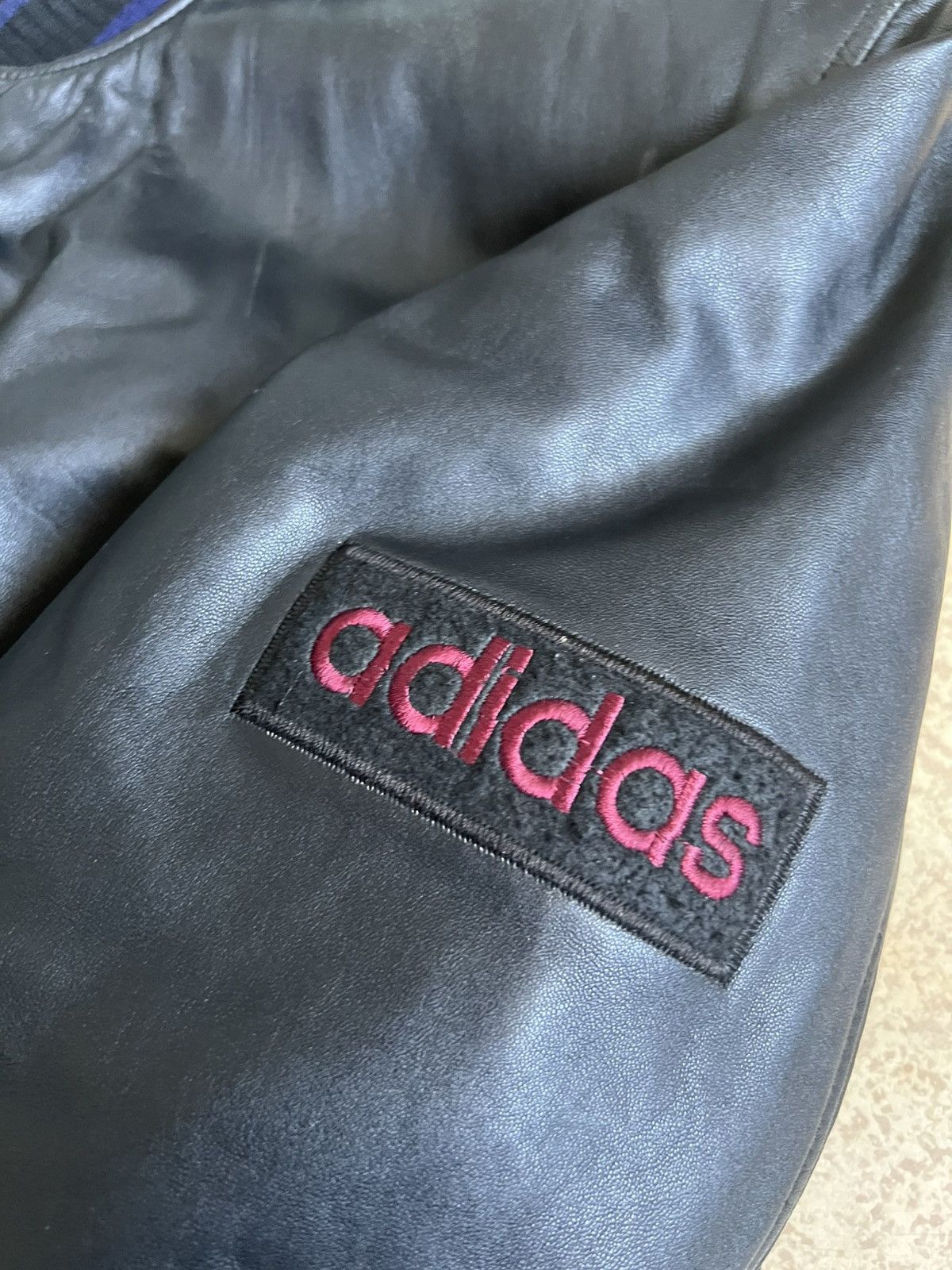 Adidas Vintage Adidas Leather Bomber Jacket Olympic Collection 1960 Size US XL / EU 56 / 4 - 2 Thumbnail