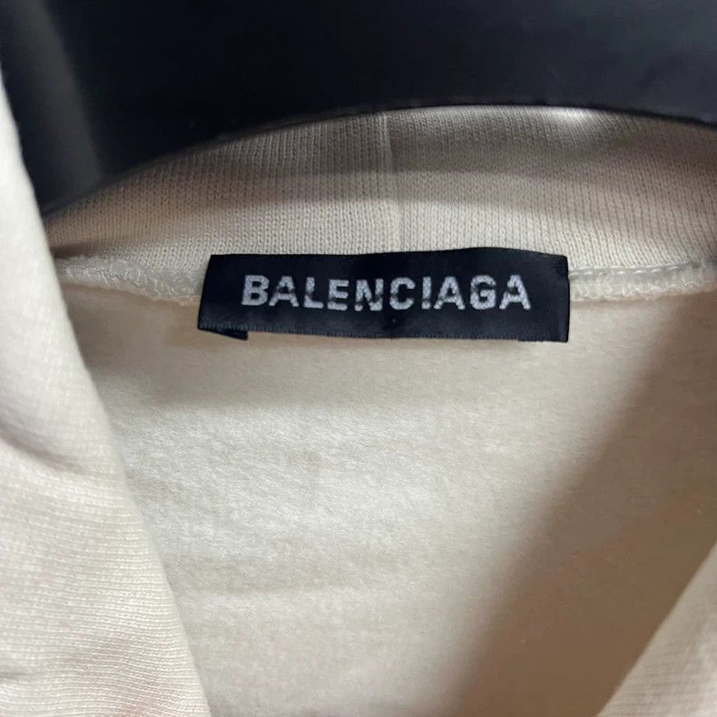 Balenciaga Balenciaga latest beige solid color fleece hooded sweatshir Size US S / EU 44-46 / 1 - 2 Thumbnail