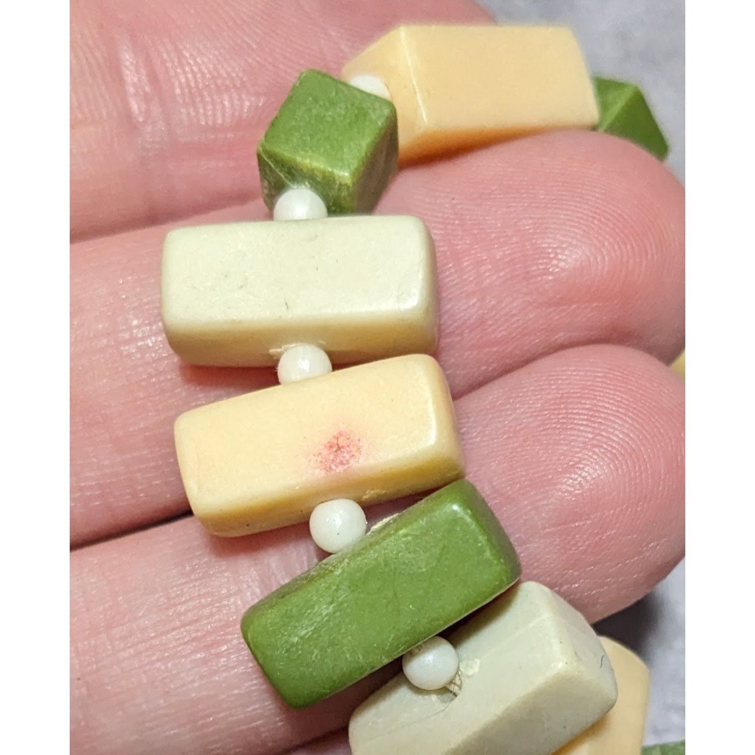 Other Vintage 1920s Celluloid/Bakelite Green Beaded Necklace Size ONE SIZE - 12 Thumbnail