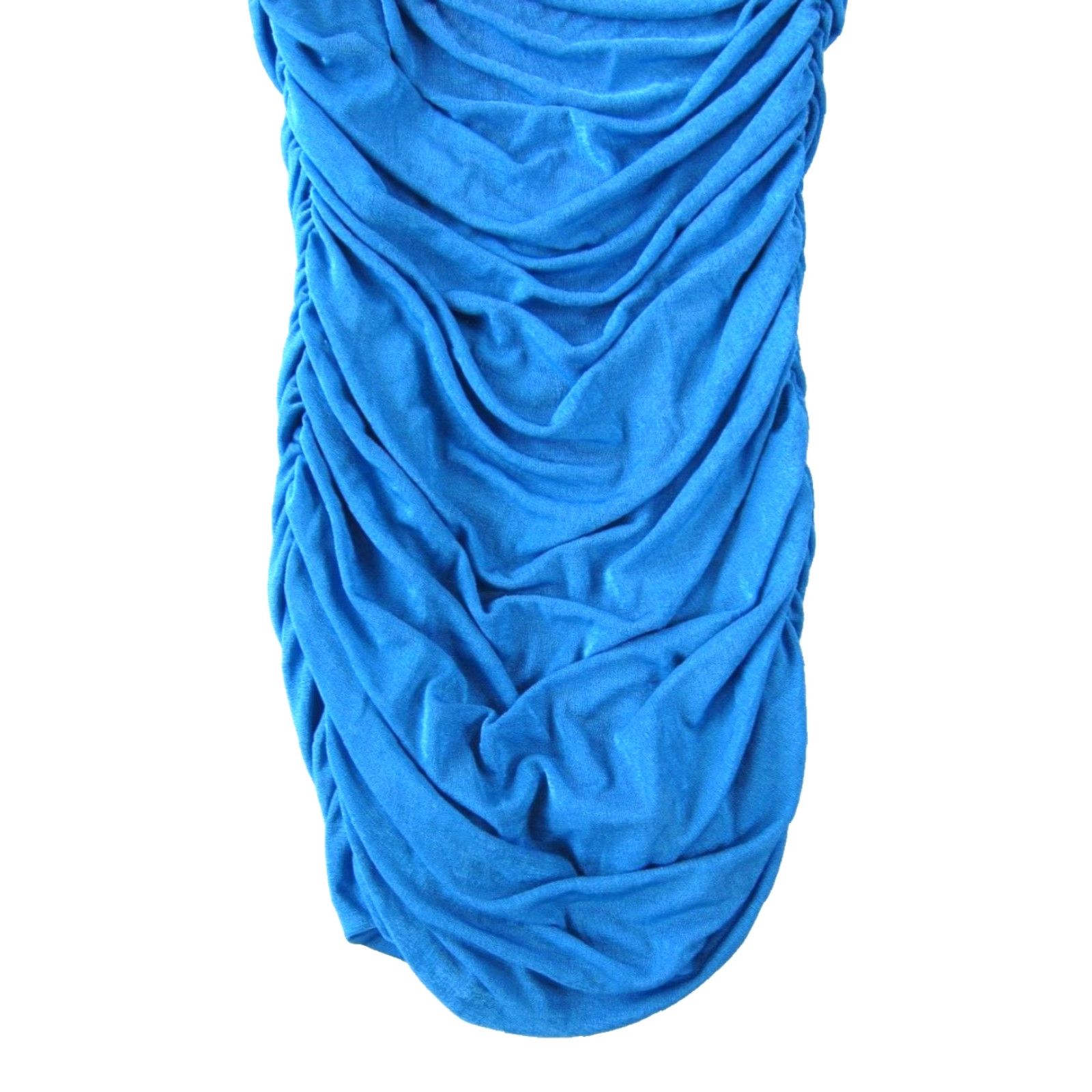 Lioness LIONESS Blue Stretch Ruched Bodycon One Shoulder Mini Goddess Dress XL Size XL / US 12-14 / IT 48-50 - 5 Thumbnail