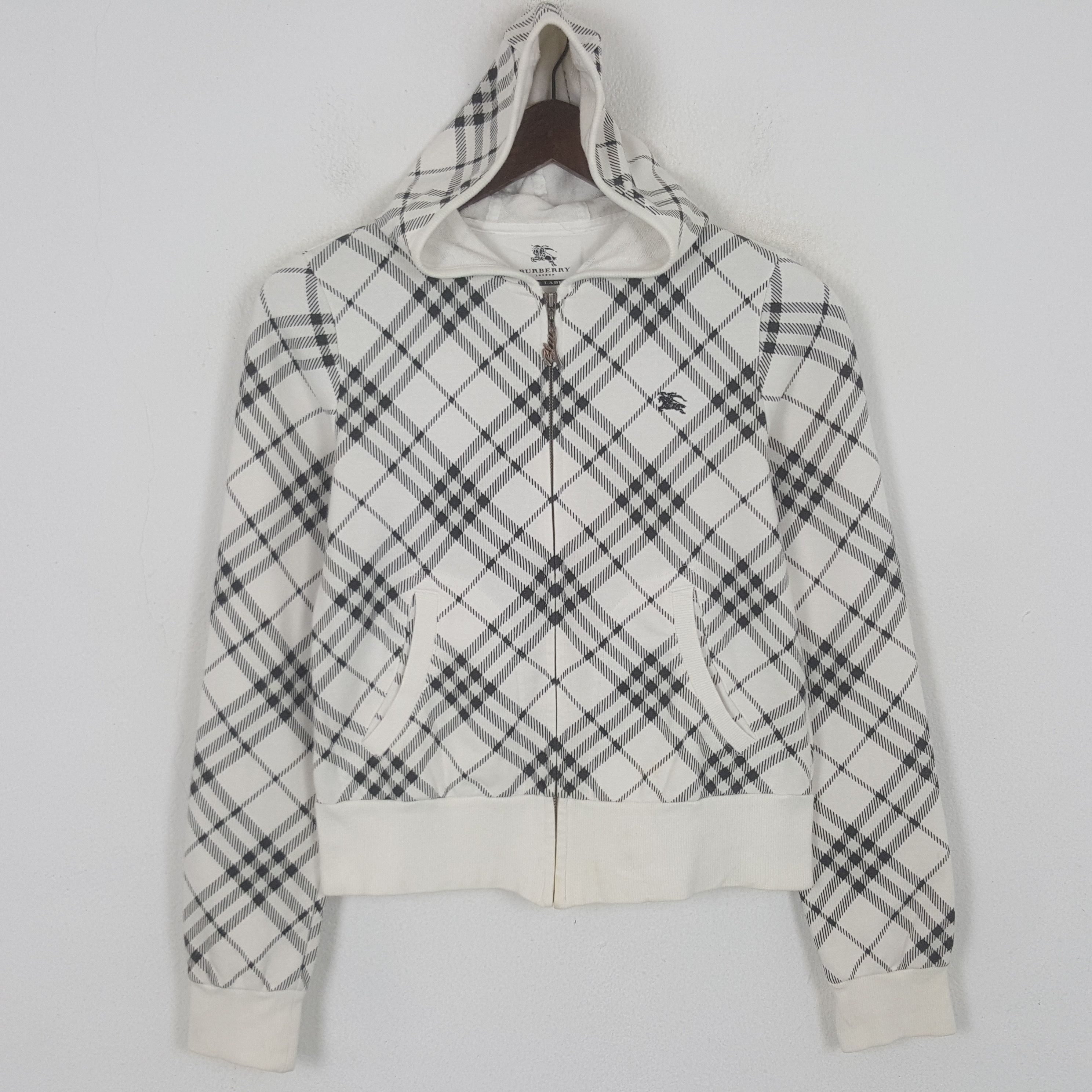 Burberry Vintage Burberry Blue Label Nova Check Custom Jacket Hoodie Size XS / US 0-2 / IT 36-38 - 3 Thumbnail