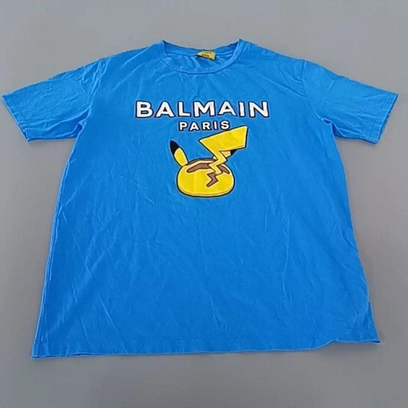 Balmain Balmain Light Blue Cotton Women's T-Shirt 0089 Size ONE SIZE - 1 Thumbnail