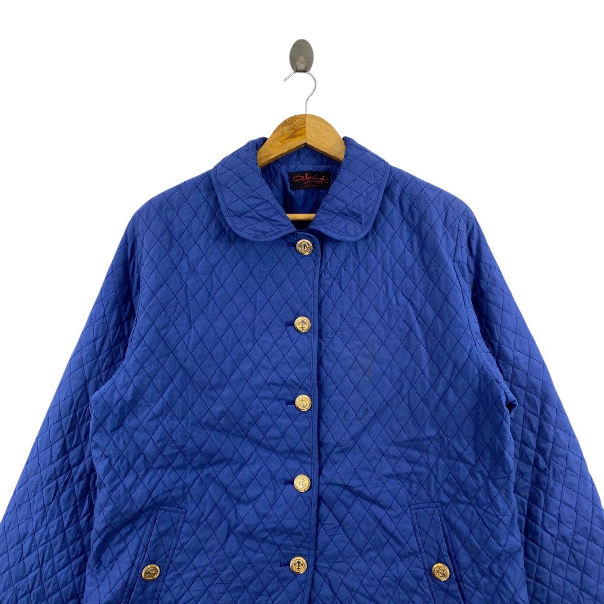 Other ALMINA PARIS France Brand Button Up Quilted Blue Coat Size US XL / EU 56 / 4 - 2 Thumbnail