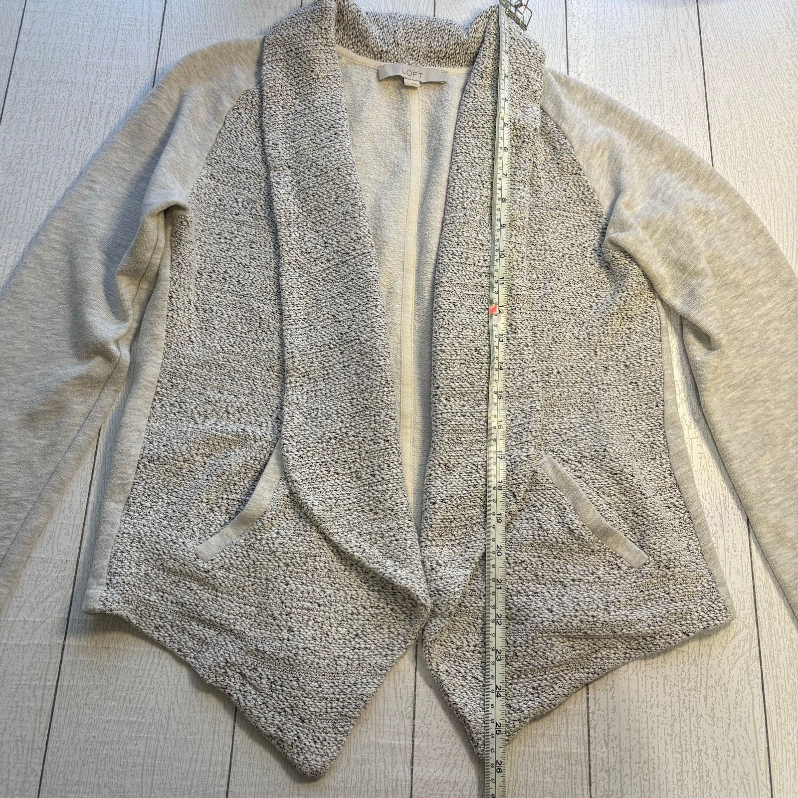 Loft LOFT Gray Drape Collar Athleisure Jacket Medium Size M / US 6-8 / IT 42-44 - 6 Thumbnail