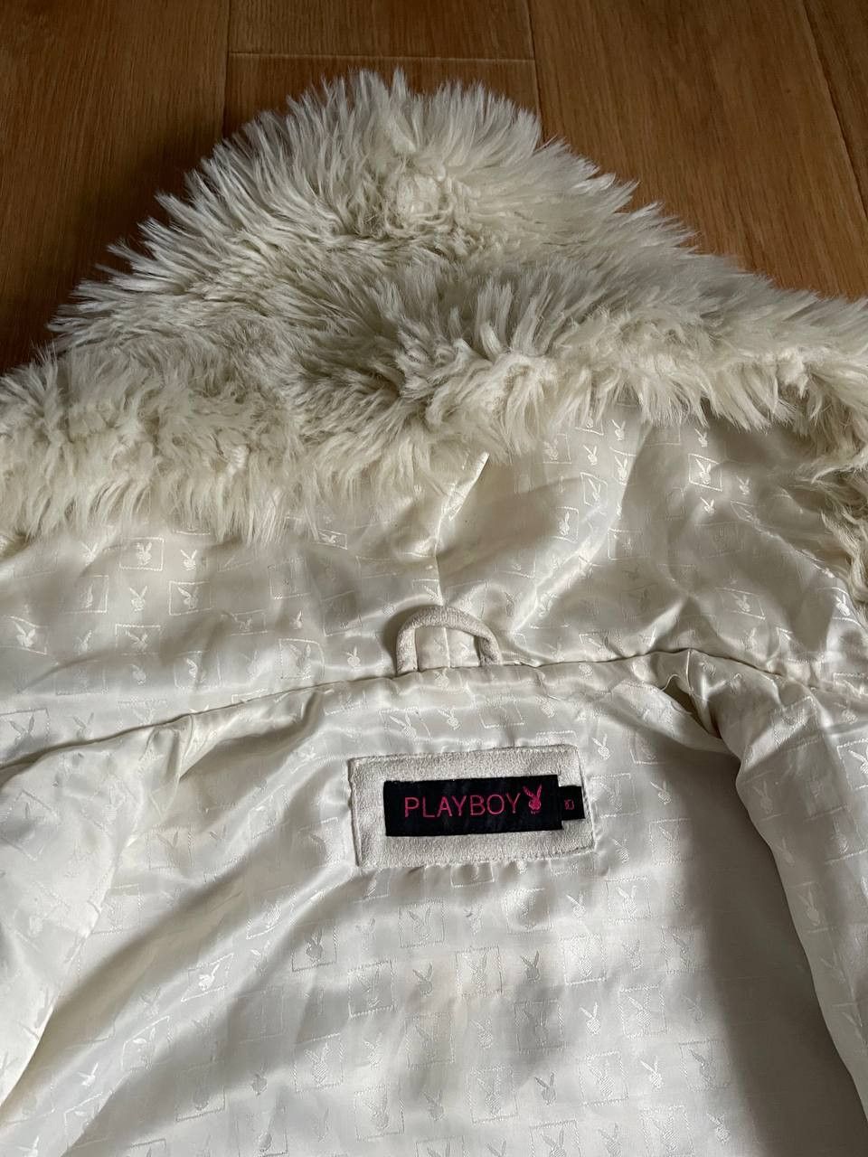 Playboy × Vintage 00S Fluffy Y2K Faux Fur Jacket Size M / US 6-8 / IT 42-44 - 13 Thumbnail