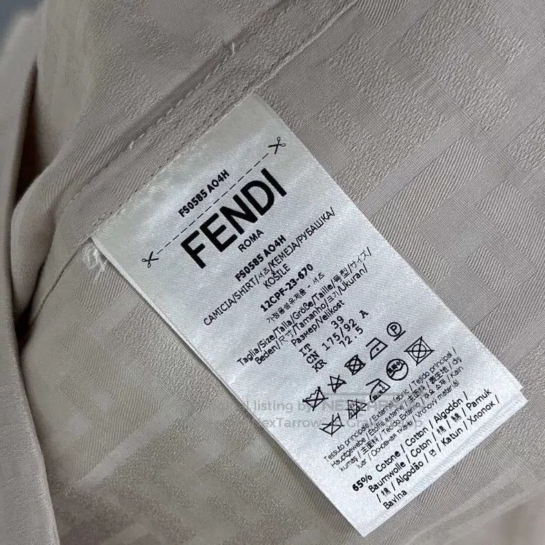 Fendi Fendi size 39 Embroidered long-sleeved shirt with dark patt Size US XXS / EU 40 - 5 Thumbnail