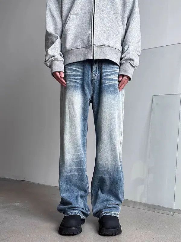 Japanese Brand Vintage Y2K washed liggy wide leg jeans Size US 34 / EU 50 - 3 Thumbnail