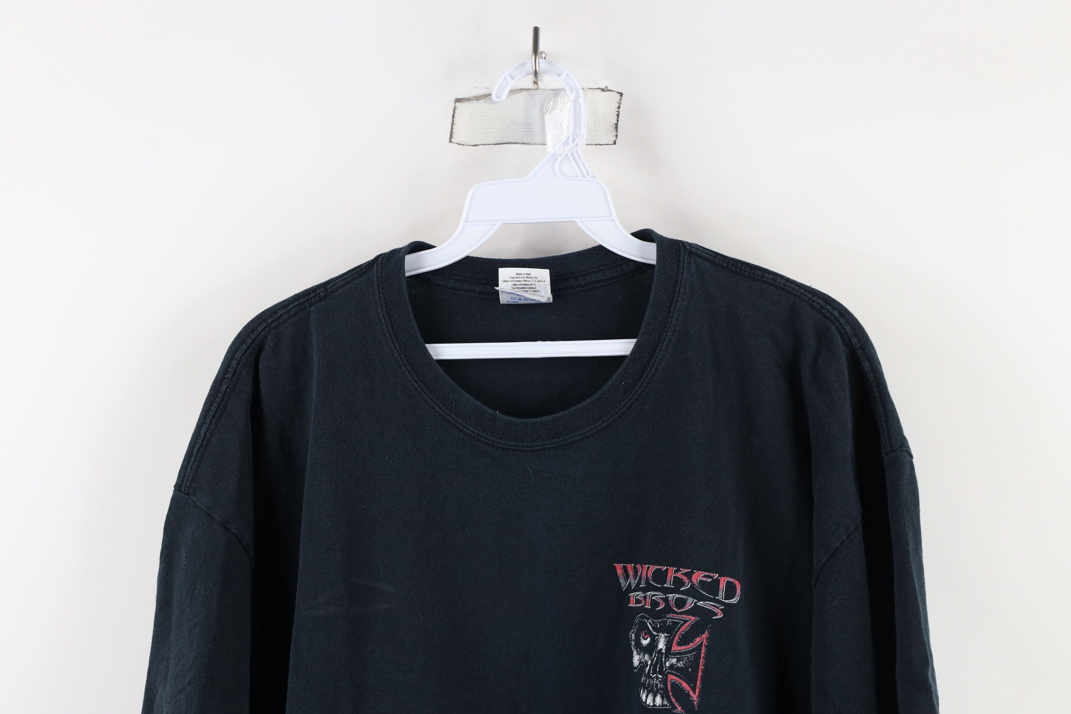Vintage Vintage Y2K Streetwear Skull Wicked Bros Motorcycle T-Shirt Size US XL / EU 56 / 4 - 2 Thumbnail