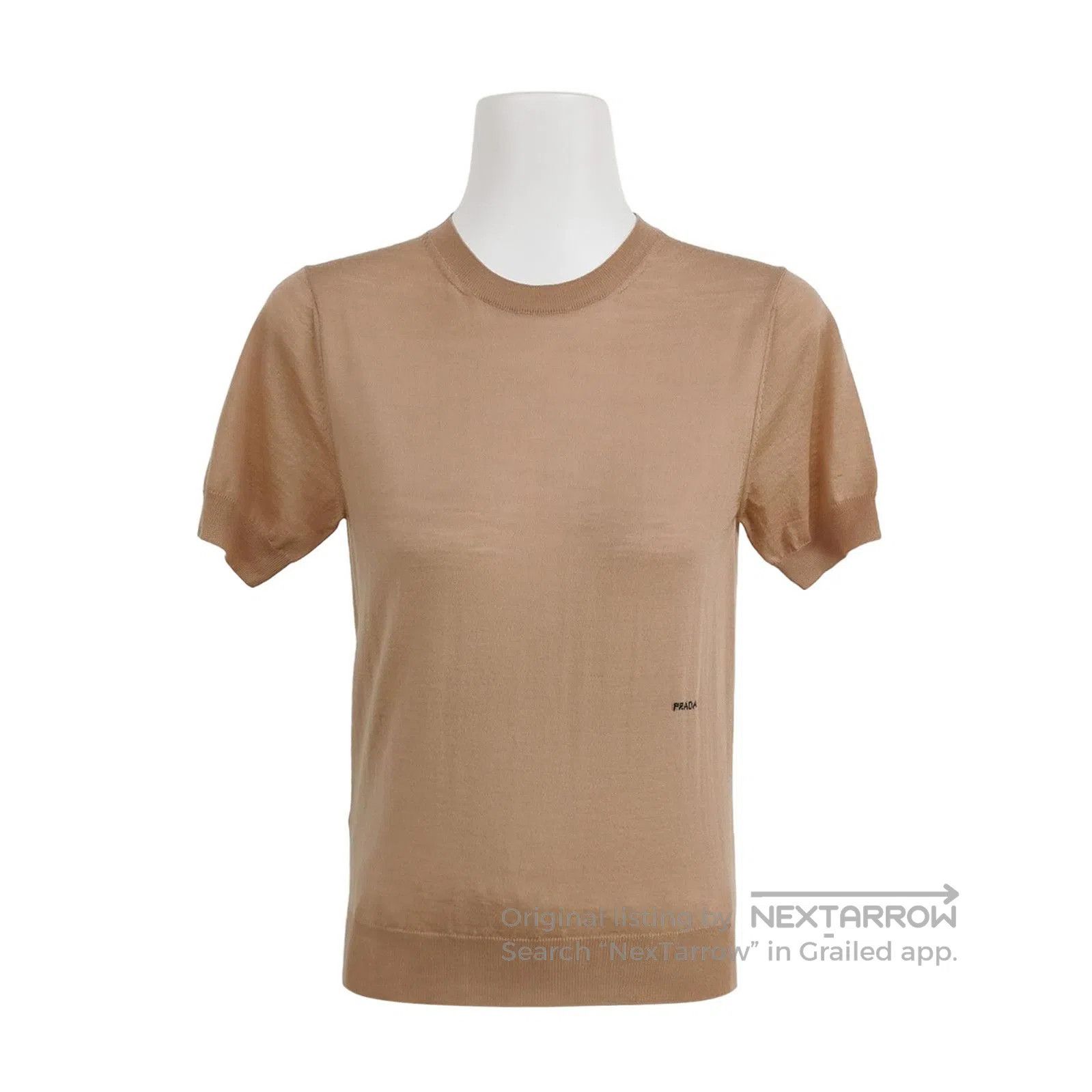 Prada Prada Logo Round Neck Wool Knit Top . Size S / US 4 / IT 40 - 1 Thumbnail