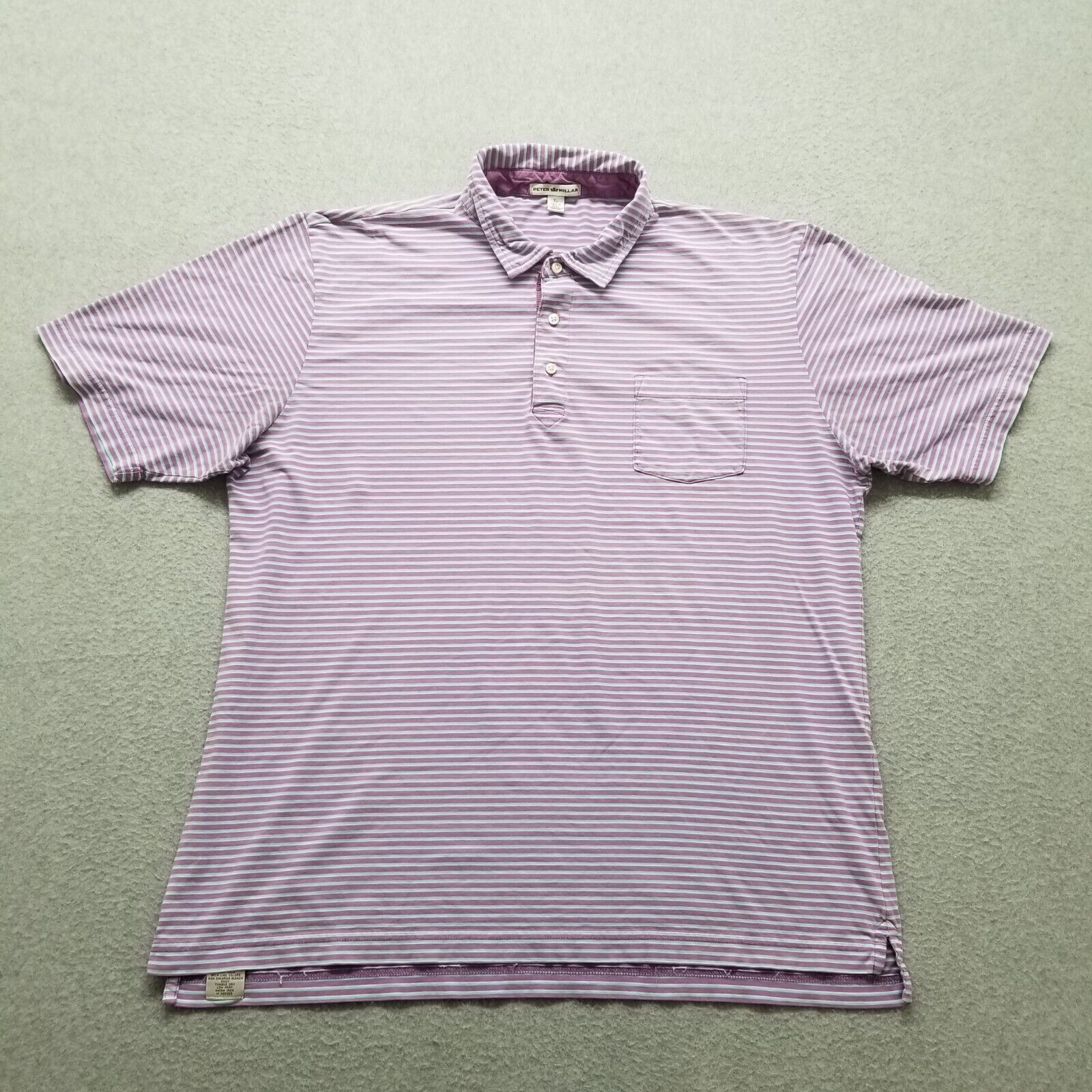 Peter Millar Peter Millar Polo Shirt Men XL Striped Button Up Pocket Size US XL / EU 56 / 4 - 1 Thumbnail