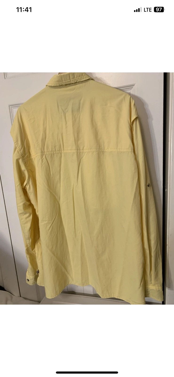 Dakota Grizzly Dakota Grizzly Mens Sz XL Button Shirt Yellow Zip Pockets Size US XL / EU 56 / 4 - 8 Thumbnail
