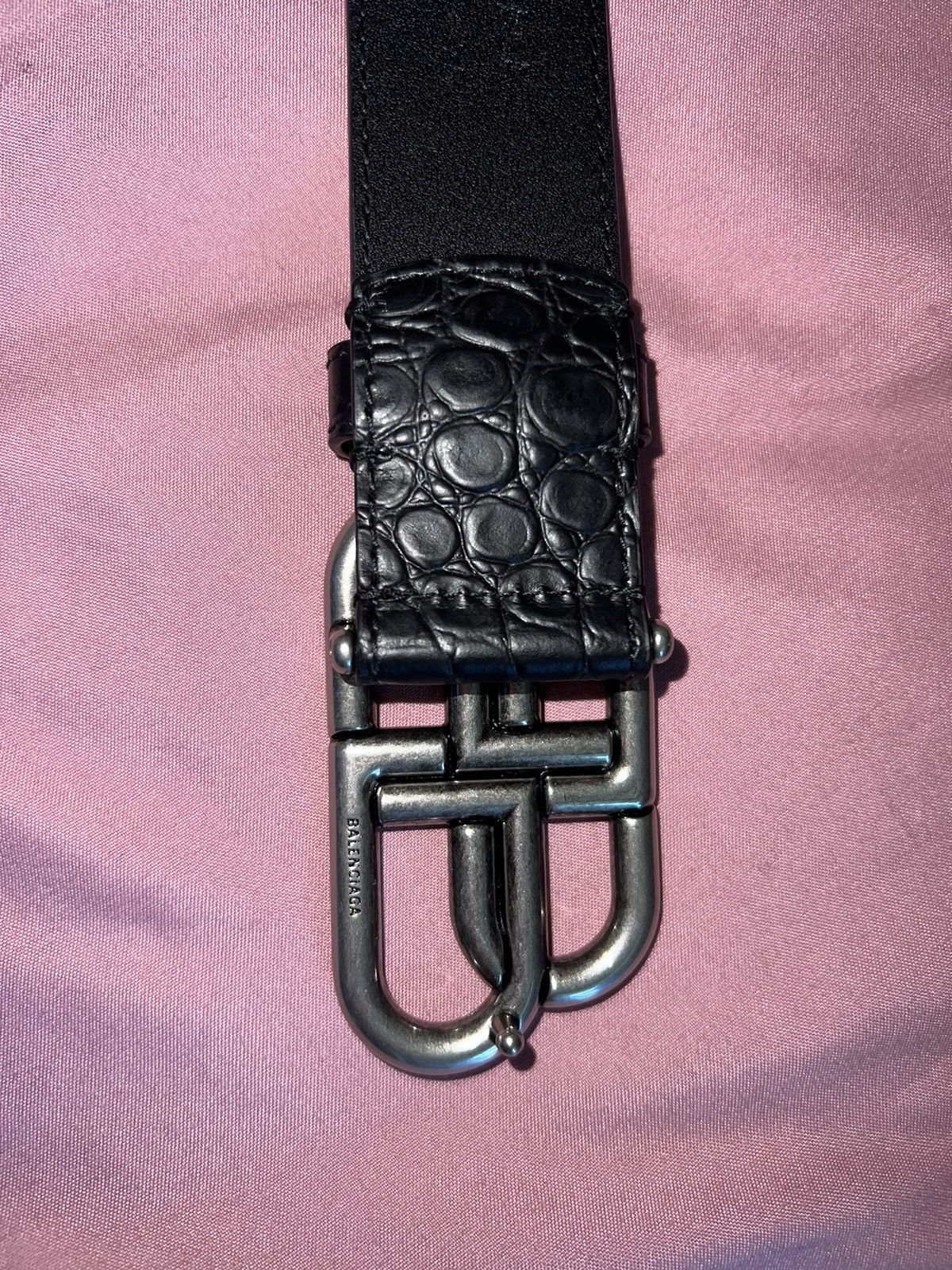 Balenciaga Balenciaga Large BB Leather Belt Size 30 - 7 Thumbnail