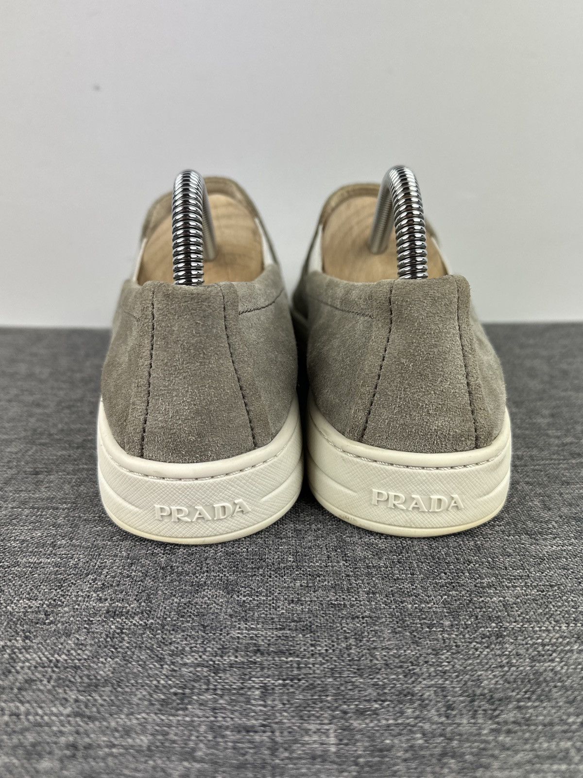 Prada Prada Women’s Suede Slip On Logo Shoes Loafers Moccasins Size US 7.5 / IT 37.5 - 7 Thumbnail