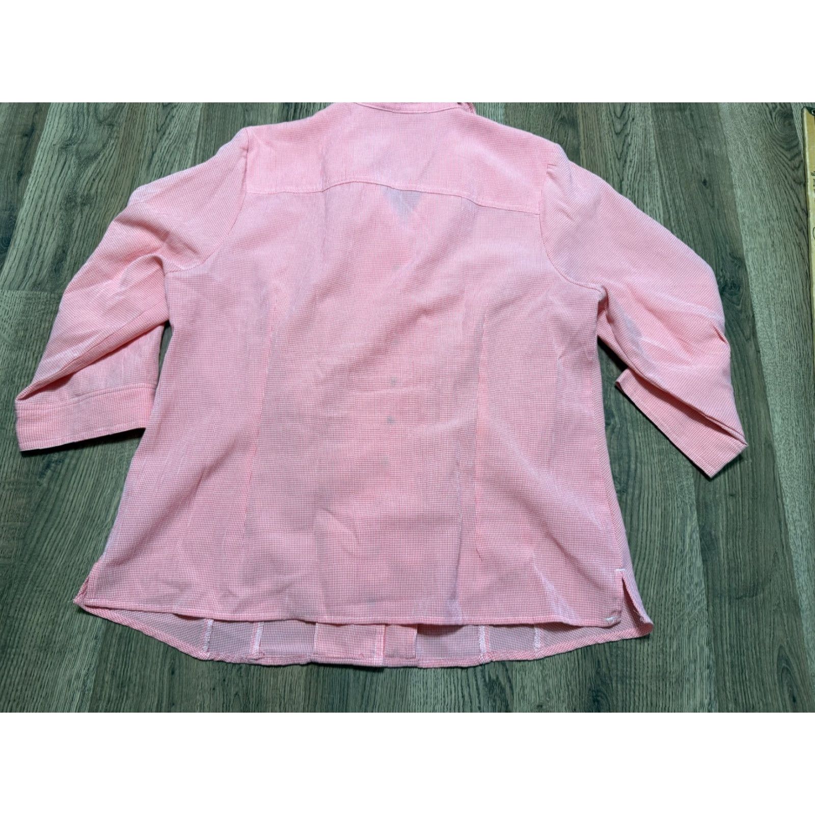 Vintage VINTAGE CJ Banks Jacket, Women's Plus 1X, Red White, Long Sleeve, Button Up Blouse Size XL / US 12-14 / IT 48-50 - 2 Thumbnail