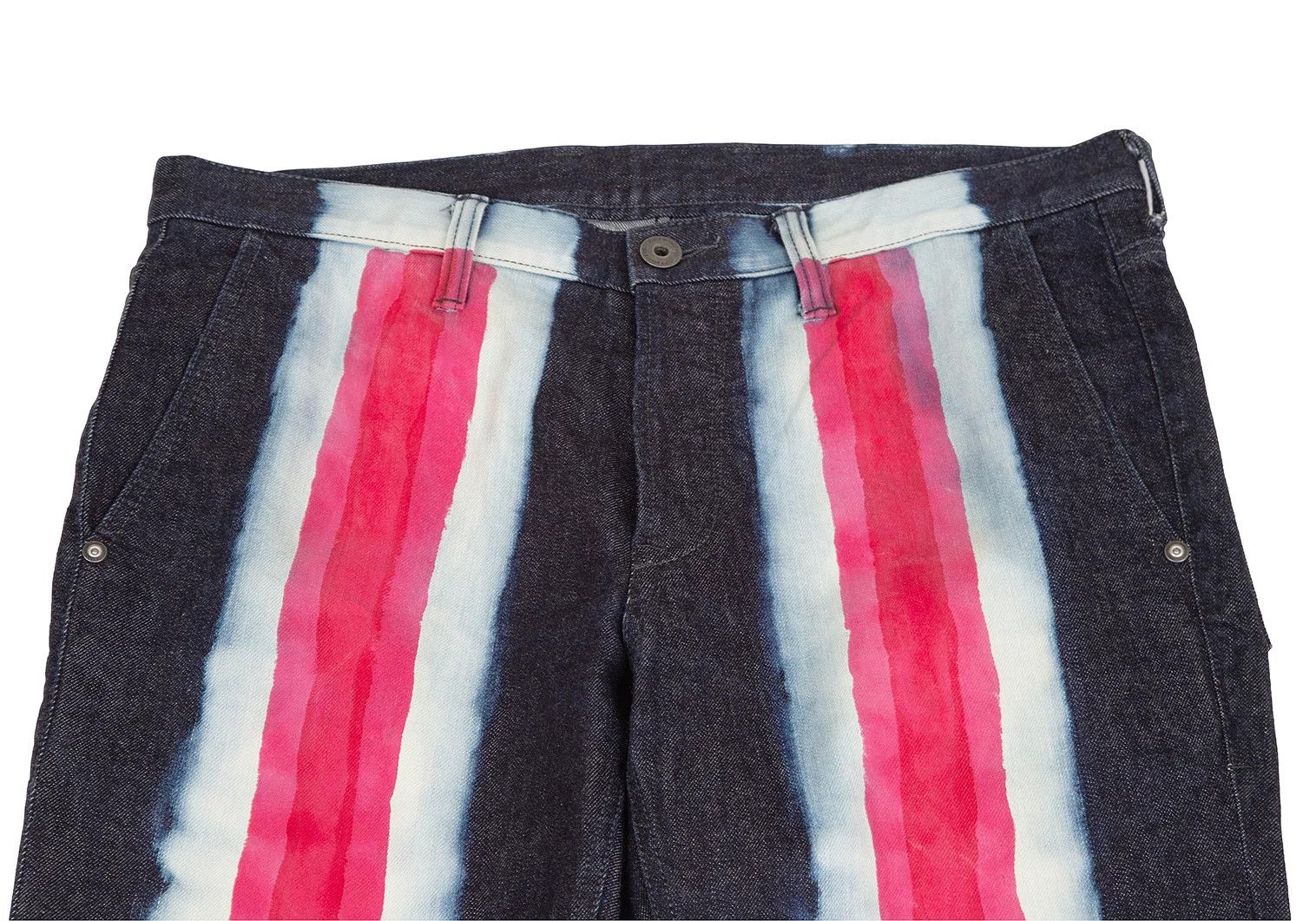 Issey Miyake Line Paint Denim Pants in Indigo and White Pink Size US 36 / EU 52 - 2 Thumbnail