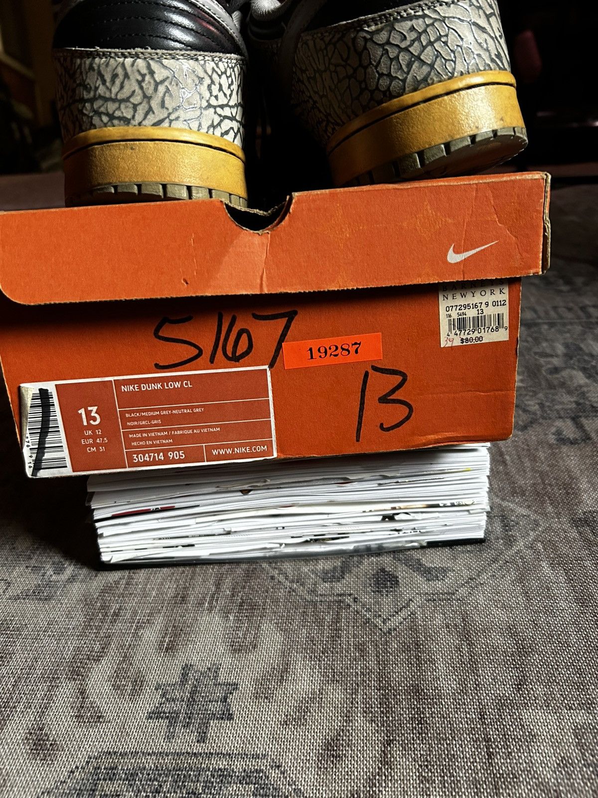 Nike Nike Dunk low CL VINTAGE Size US 13 / EU 46 - 7 Thumbnail