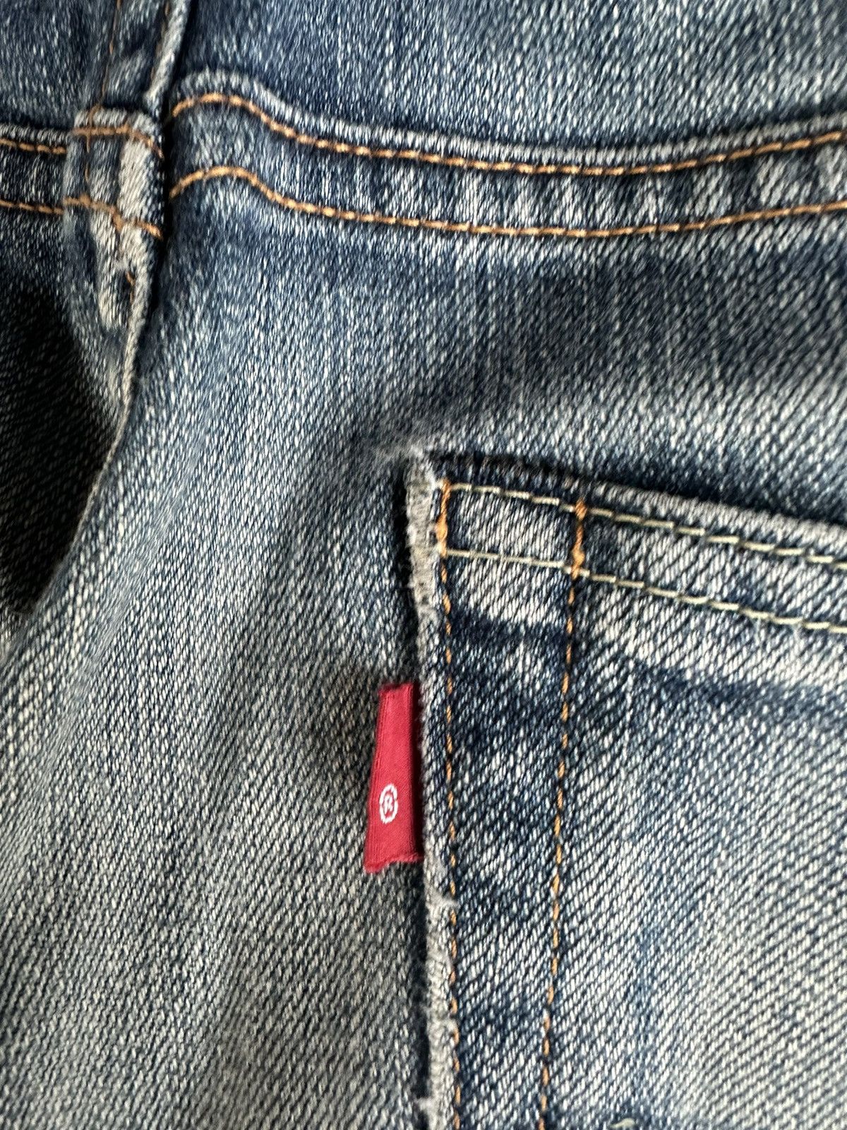Levi's Levis 511 Selvedge Faded Washed Blue Denim 32x29 D489 Size US 32 / EU 48 - 7 Thumbnail
