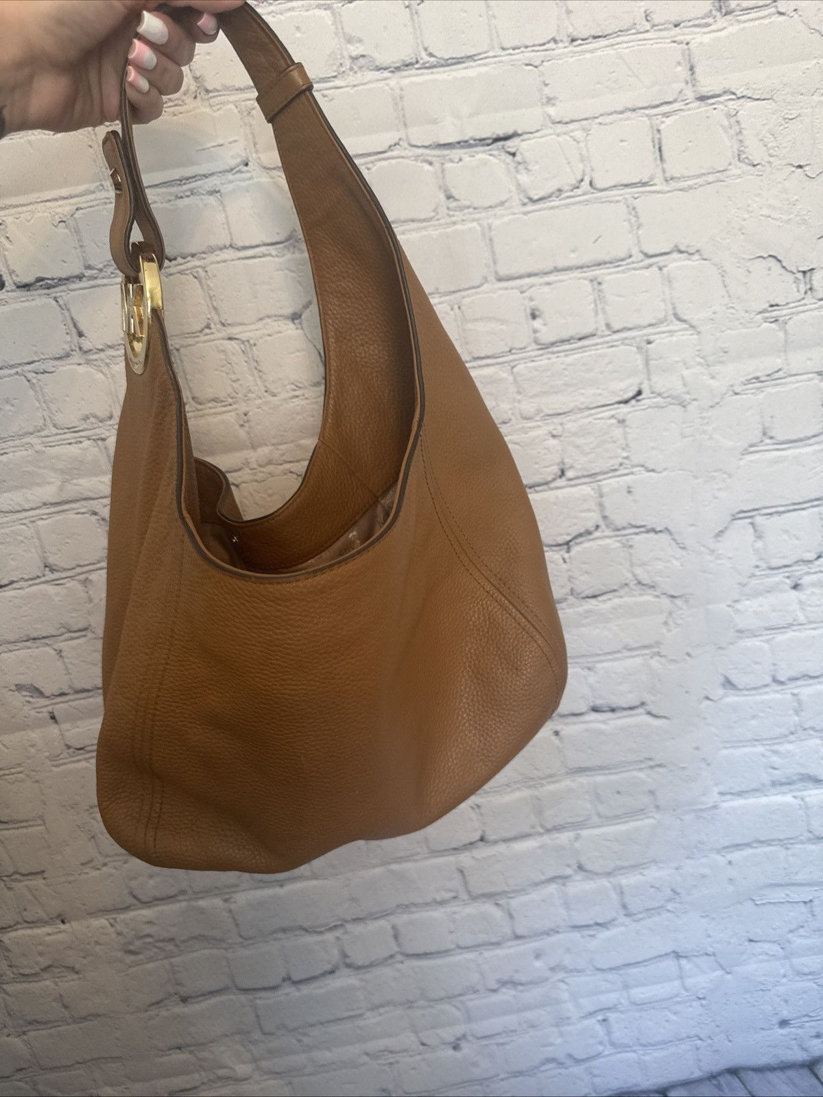 Michael Kors Michael Kors brown pebbled shoulder bag Size ONE SIZE - 2 Thumbnail